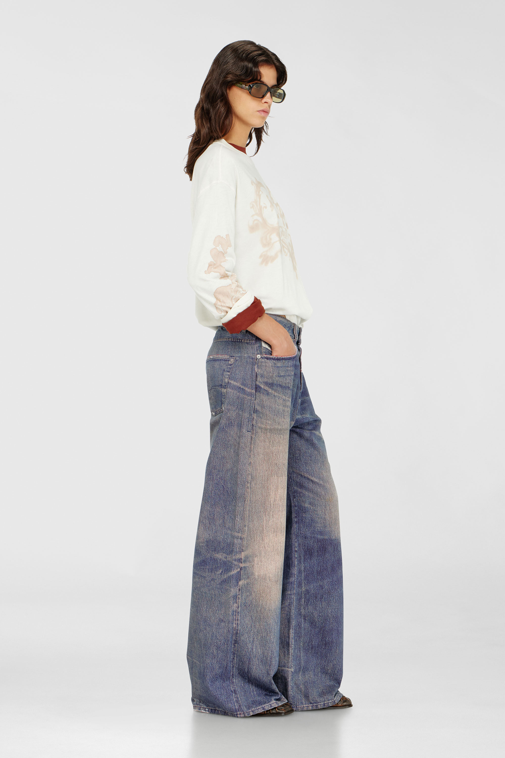 Diesel - Relaxed Jeans 1996 D-Sire 09P95 Donna, Blu Scuro - Image 2