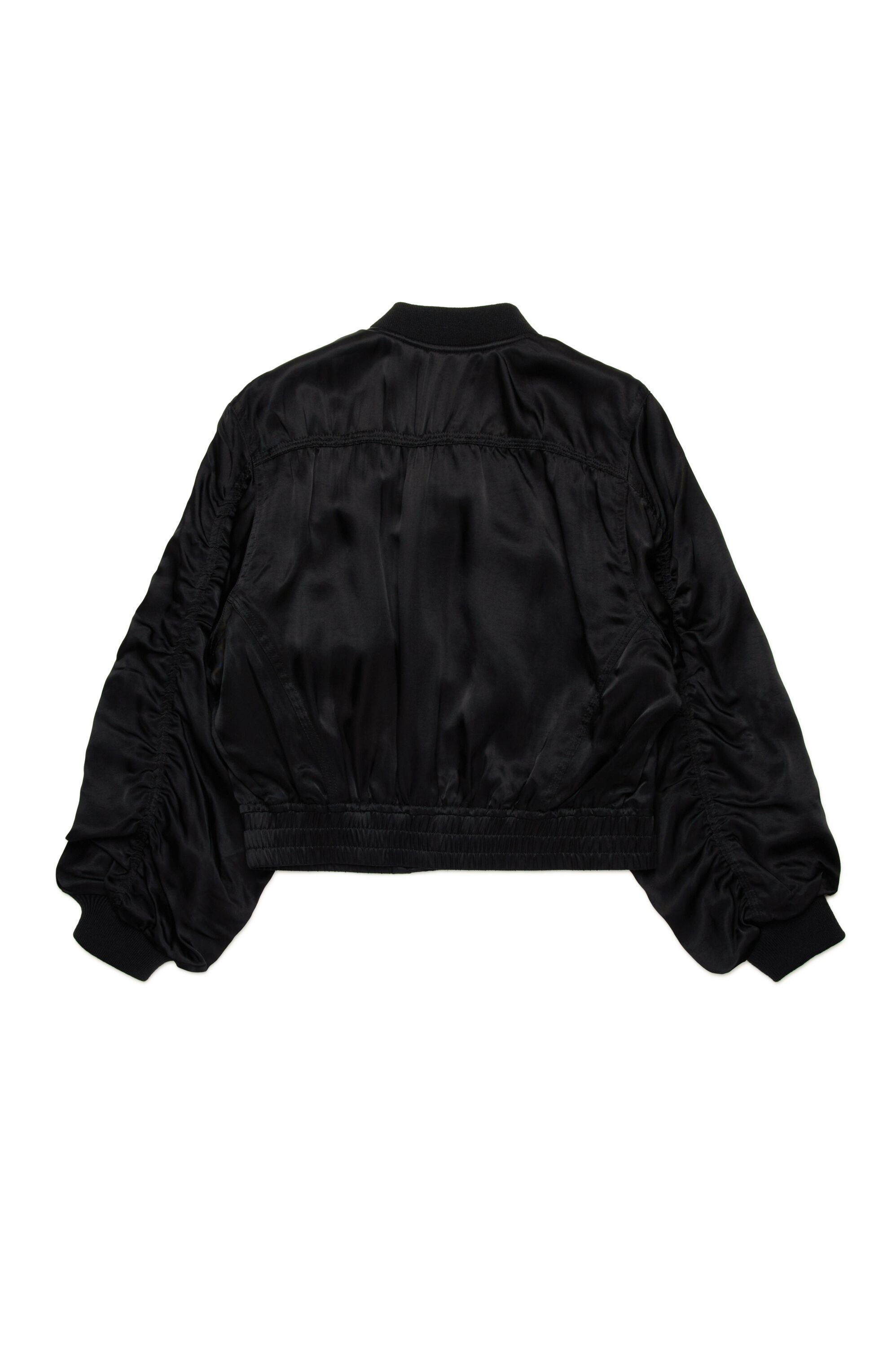 Diesel - JGKHLOWS, Bomber in raso con tasche cargo Donna in Nero - 2