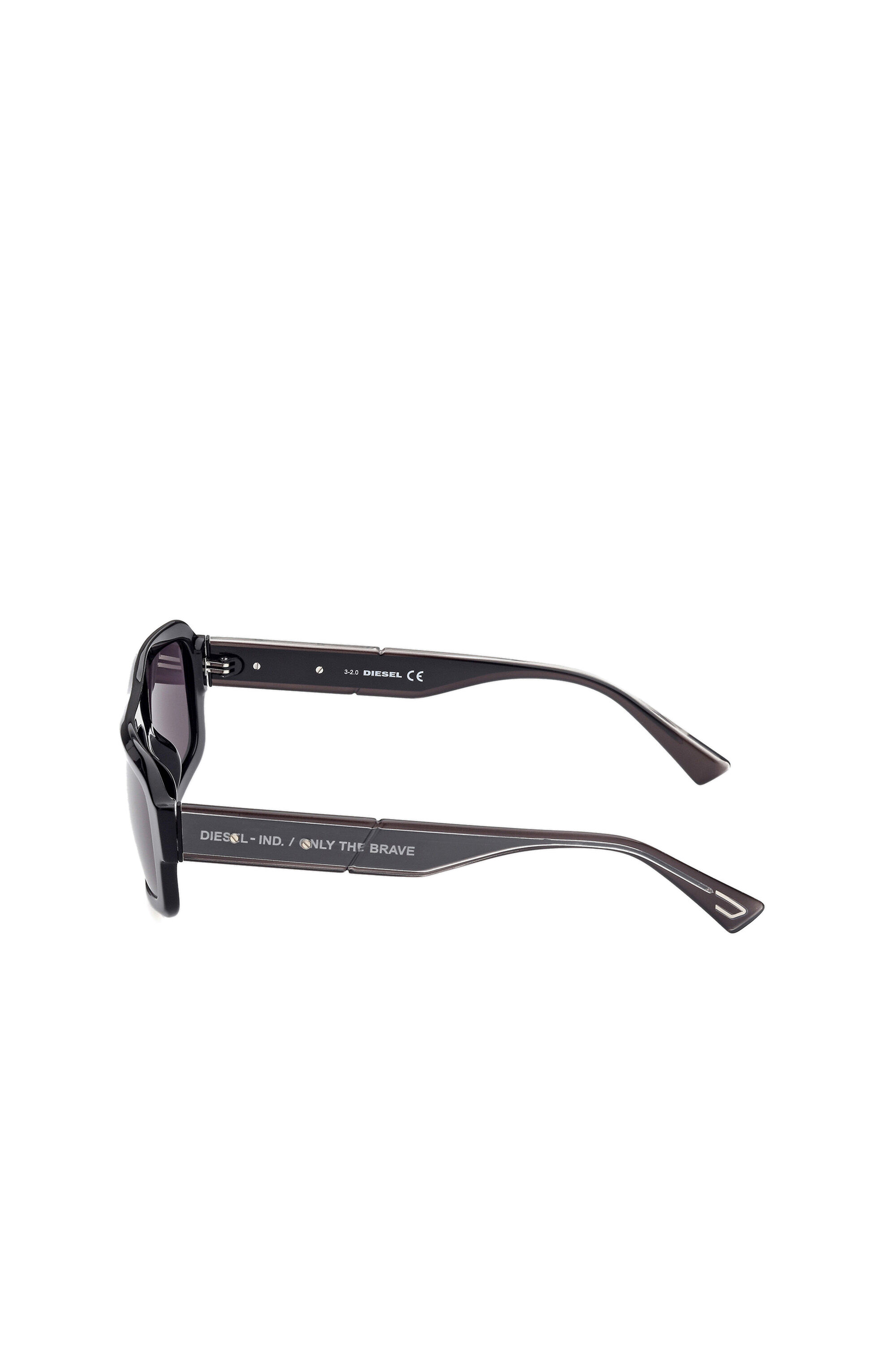 Diesel - DL0348, Occhiali anni '90 dal fit avvolgente Uomo in Nero - 4