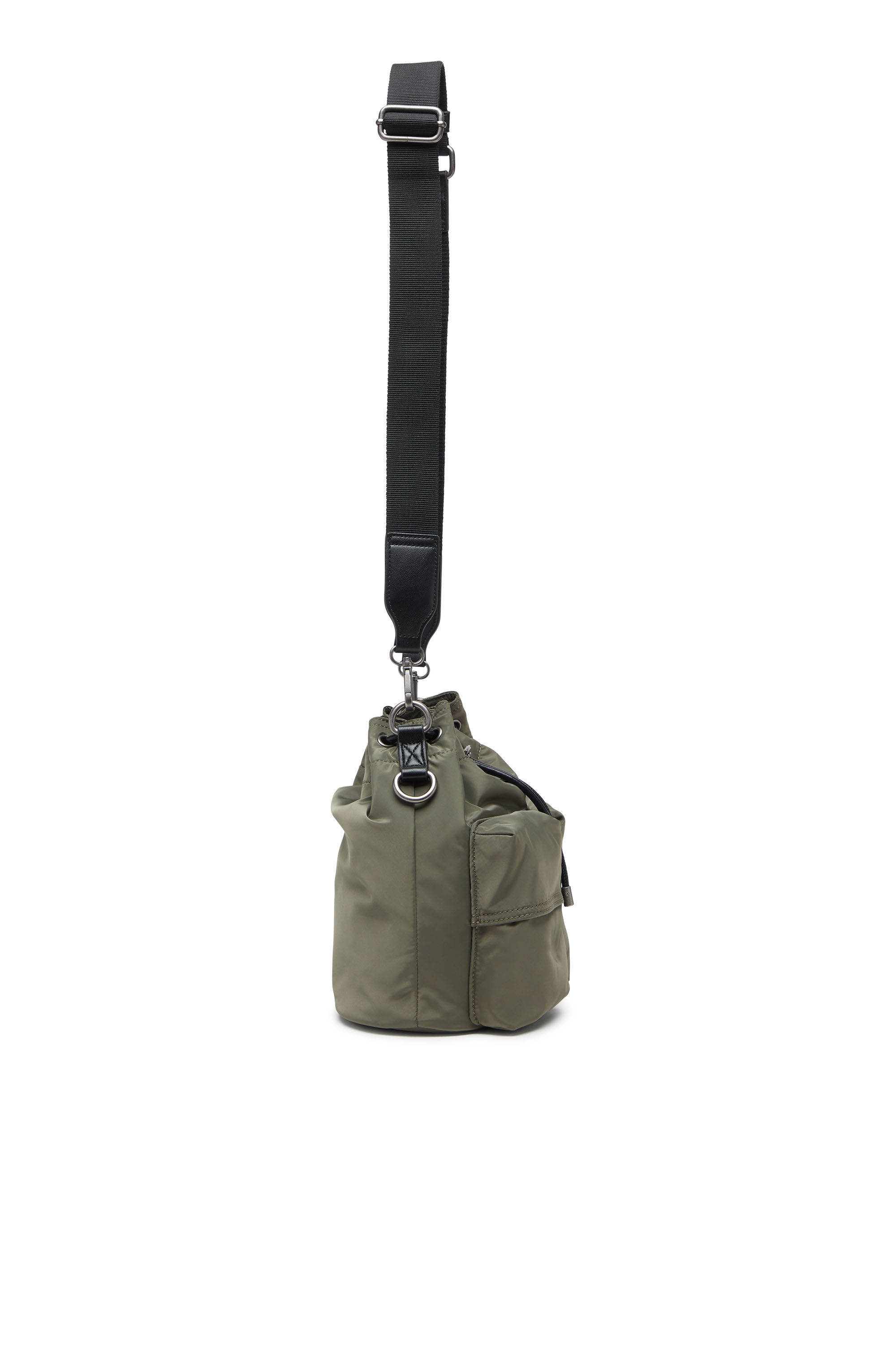 Diesel - MULTI-PKTS BUCKET X, Multi-Pkts-Borsa bucket in tessuto utility Unisex in Verde - 4