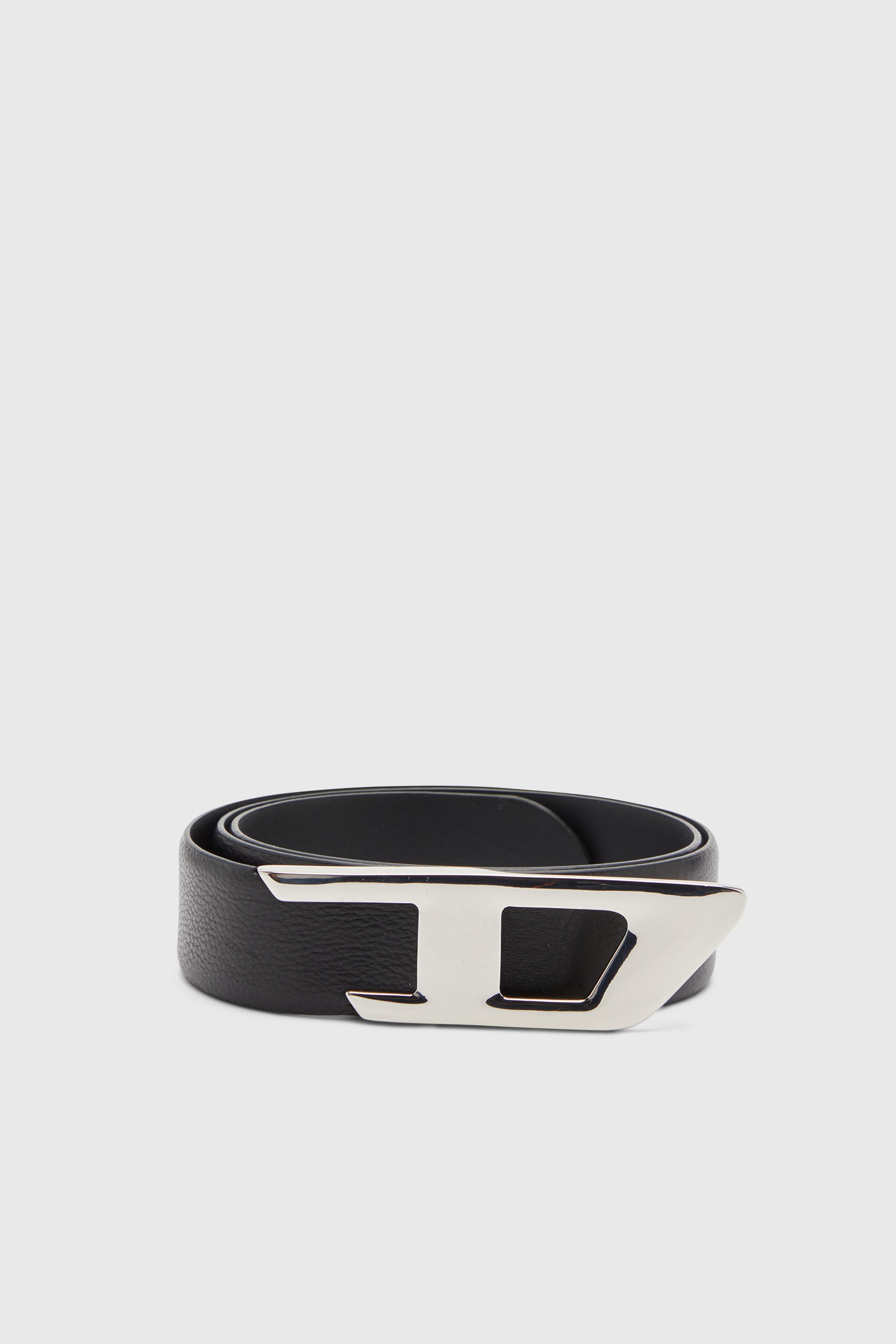 Diesel - B-D LOGO 2.0 40, Unisex's 4cm leather belt with D buckle in Black - 1