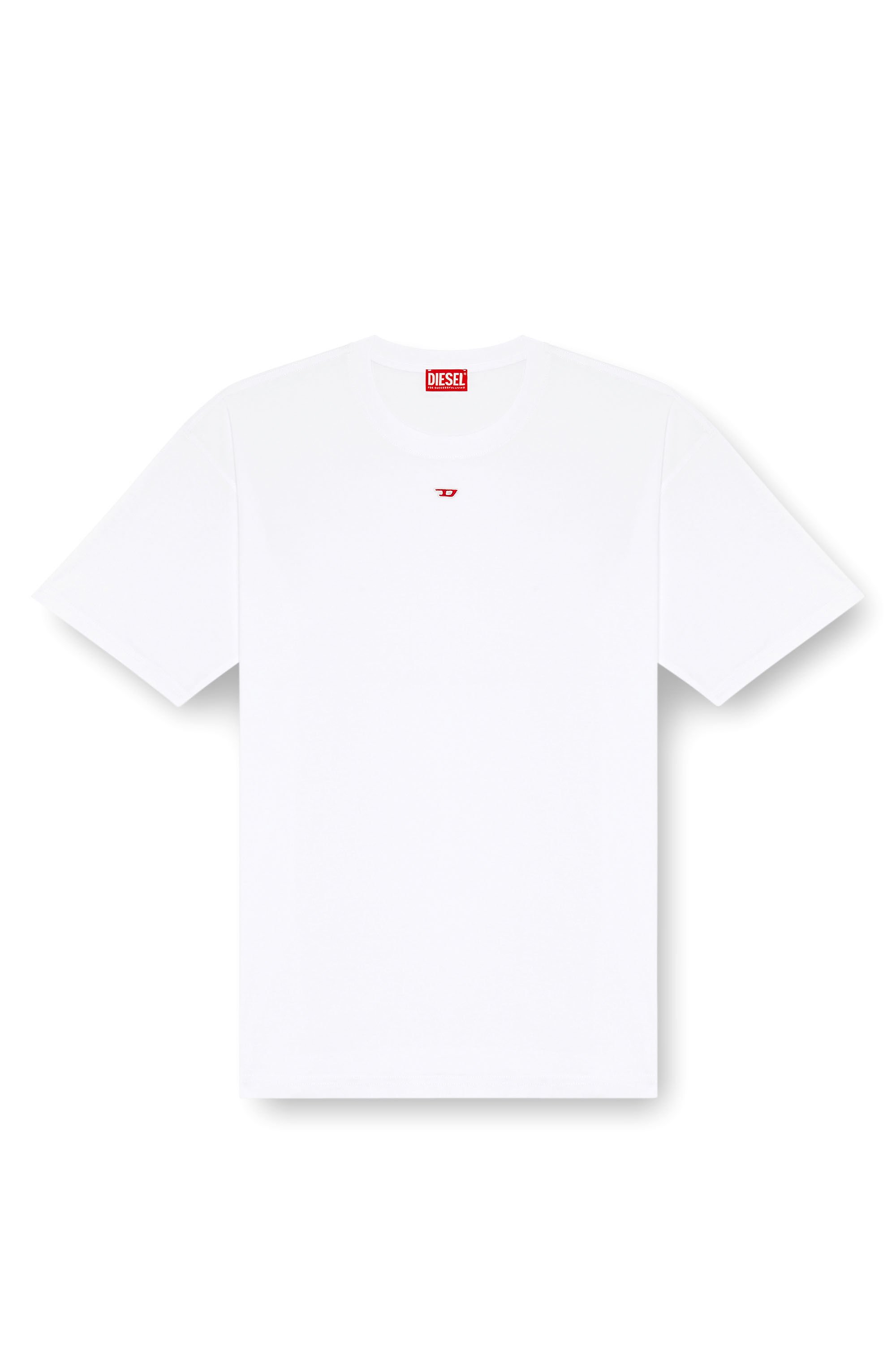 Diesel - T-BOXT-D, Unisex T-shirt con patch D ricamato in Bianco - Image 2