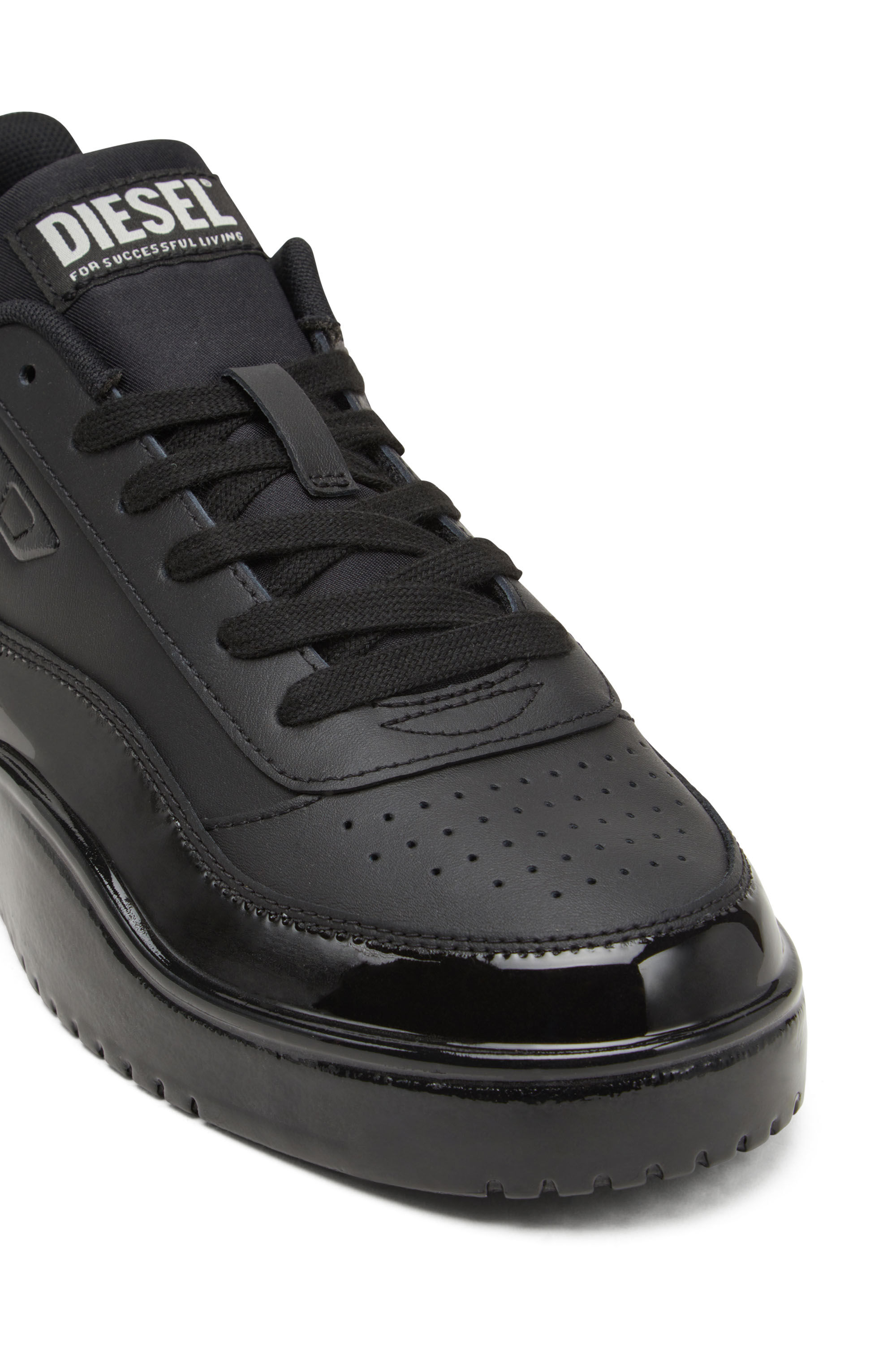 Diesel - S-TRACKER-D LOW, S-Tracker-D-Sneaker in pelle con strato in silicone Uomo in Nero - 5