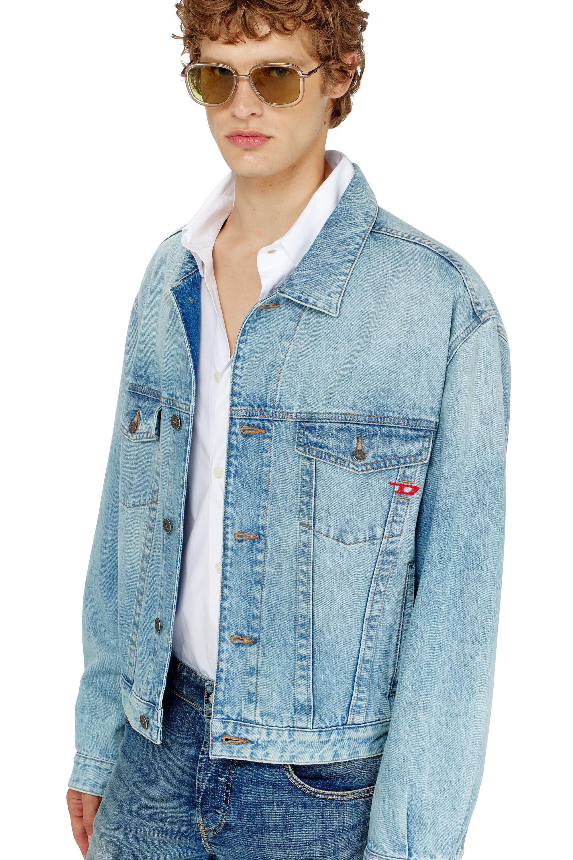 Diesel - D-RANGER, Giacca trucker in denim Unisex in Blu - 5