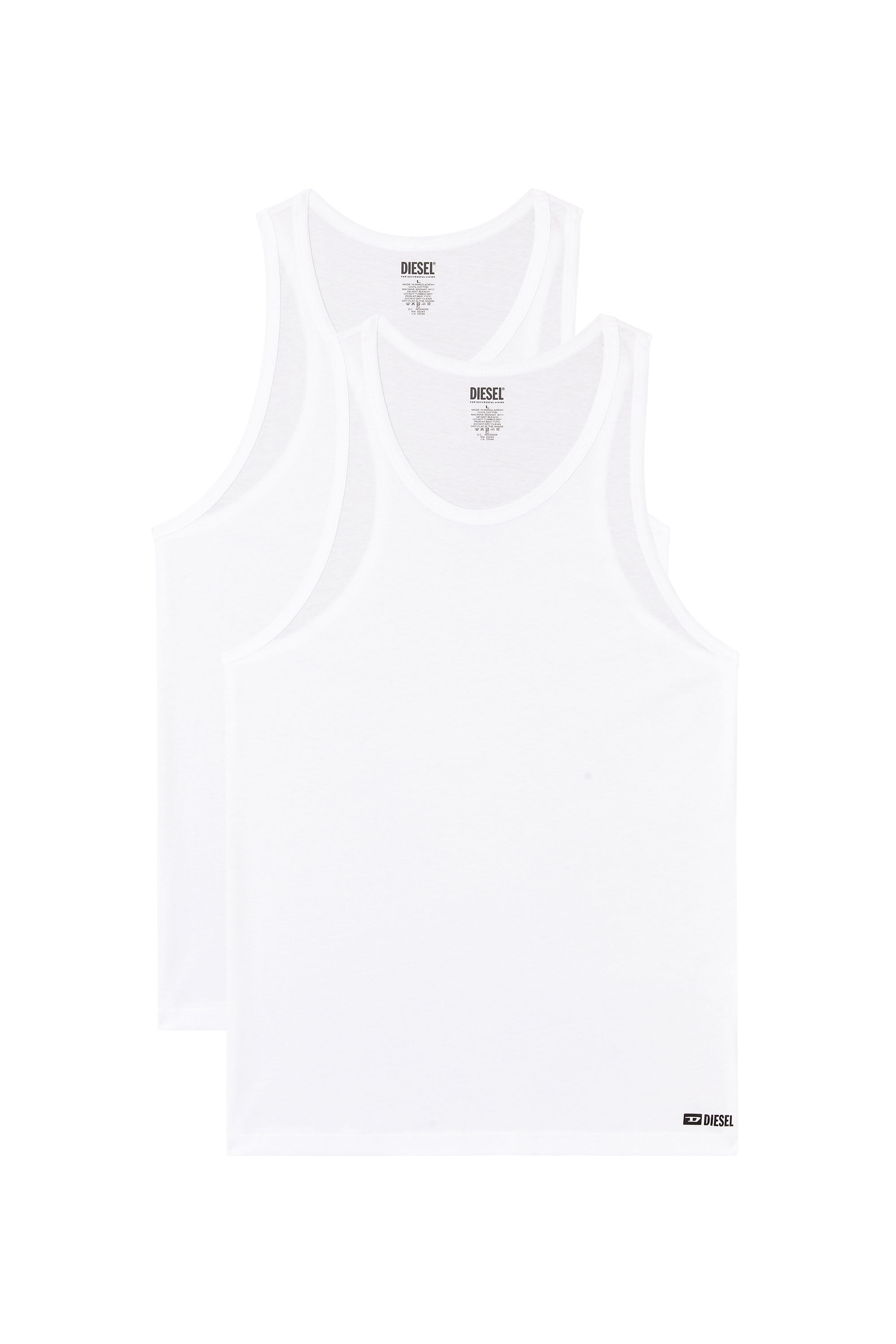 Diesel - WALTY-D-BOX-2PACK, Set da due canotte in cotone Uomo in Bianco - 2