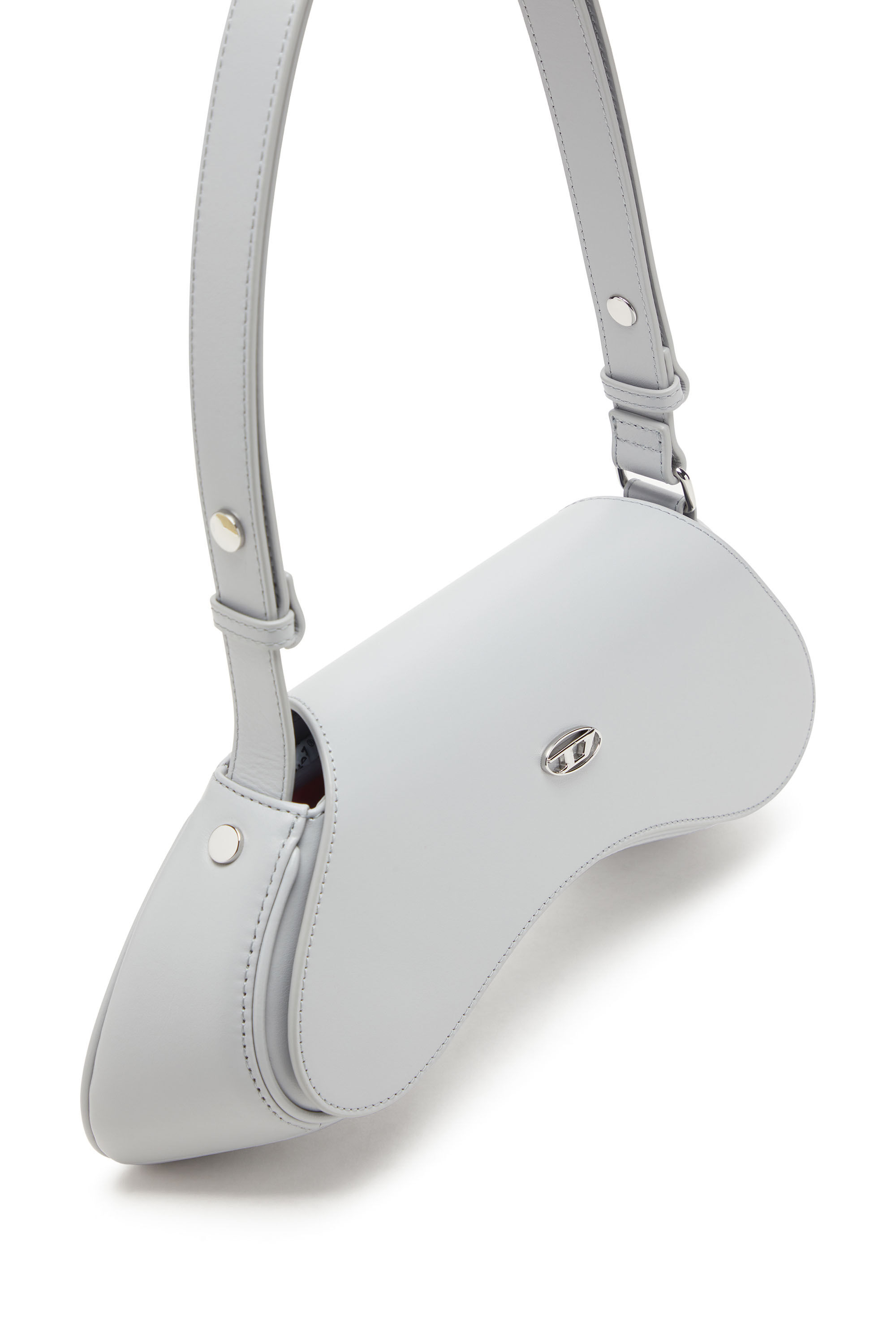 Diesel - PLAY CROSSBODY, Play-Borsa crossbody in pelle semilucida Donna in Grigio - 2