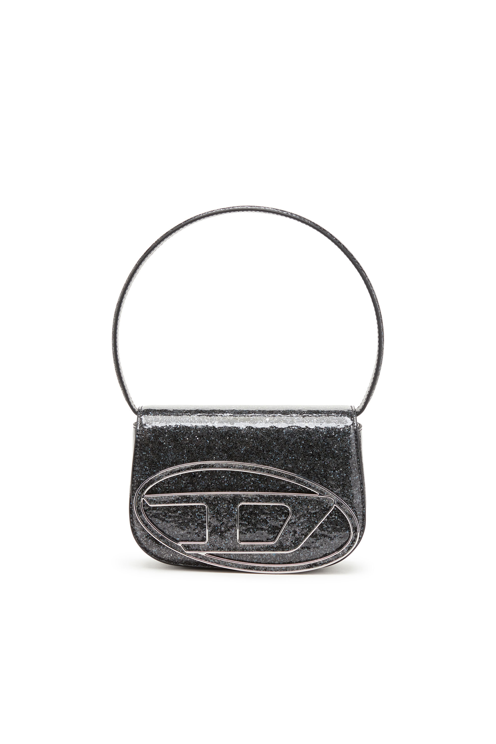 Diesel - 1DR, 1DR-Iconica borsa a spalla con macro glitter Donna in Nero - 1