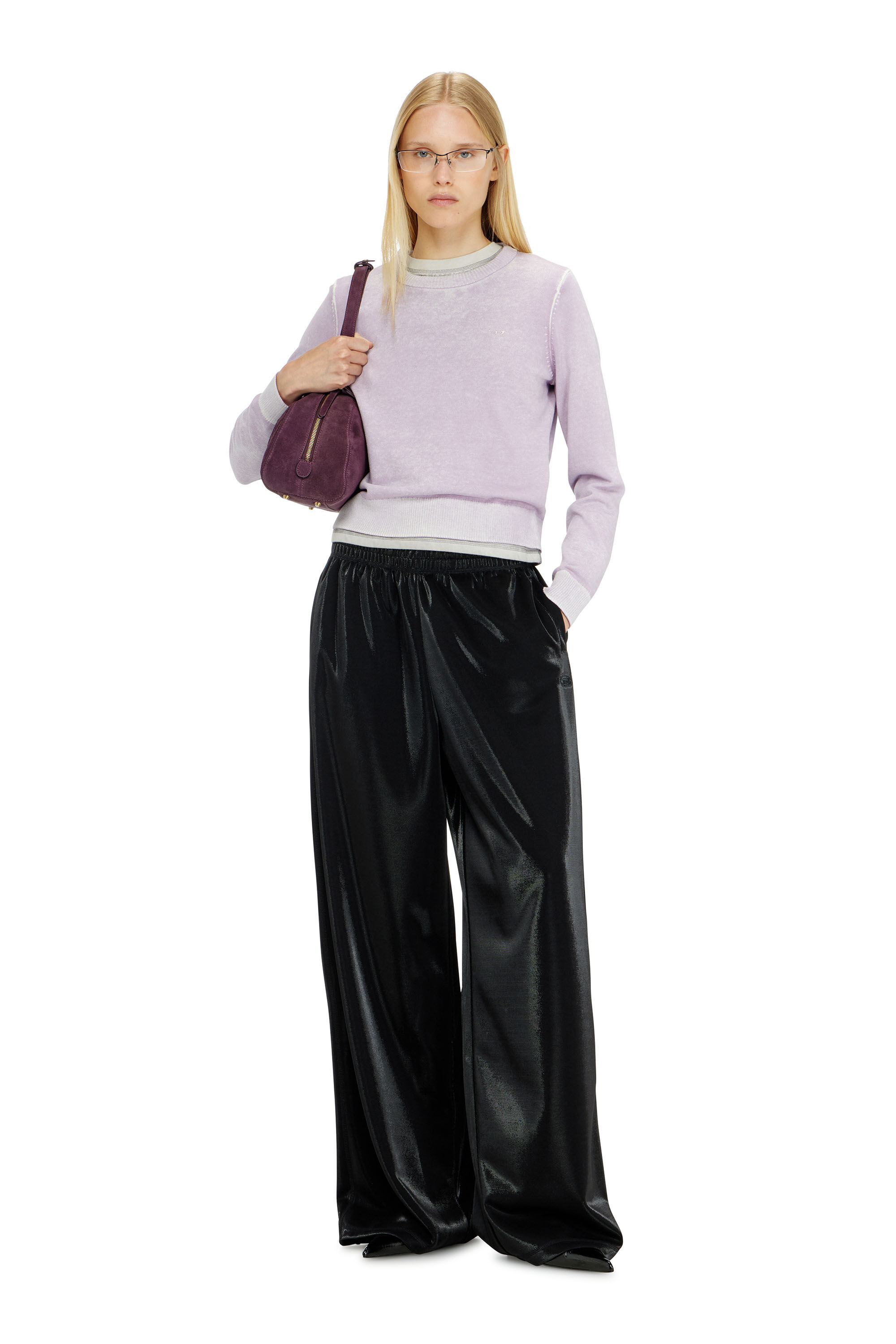 Diesel - P-ROSY, Pantaloni da tuta in piquet lucido Donna in ToBeDefined - 1