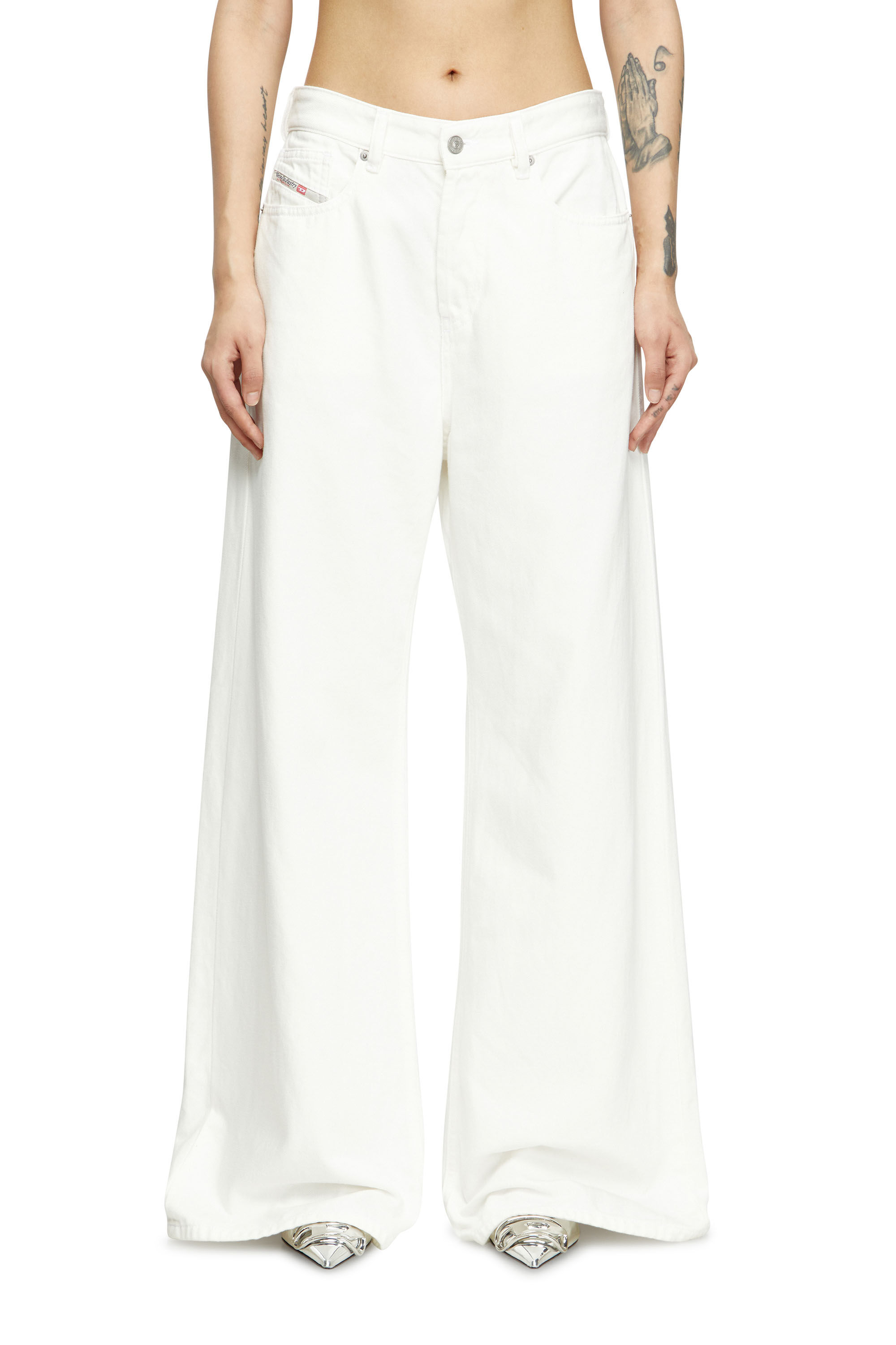 Diesel - Relaxed Jeans 1996 D-Sire 09I41 Donna, Bianco - Image 3