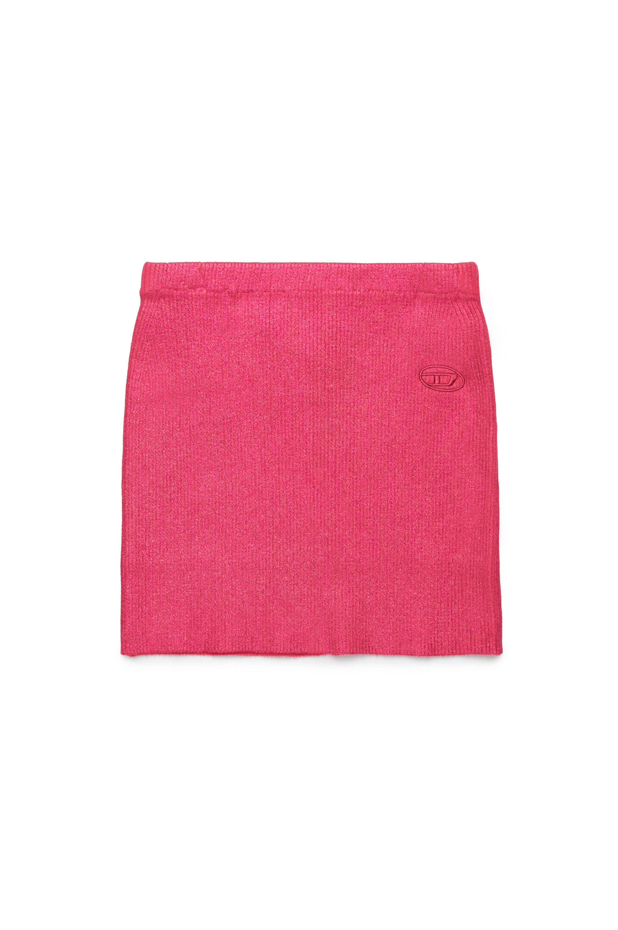 Diesel - GESID, Minigonna in maglia a costine Donna in Rosa - 1