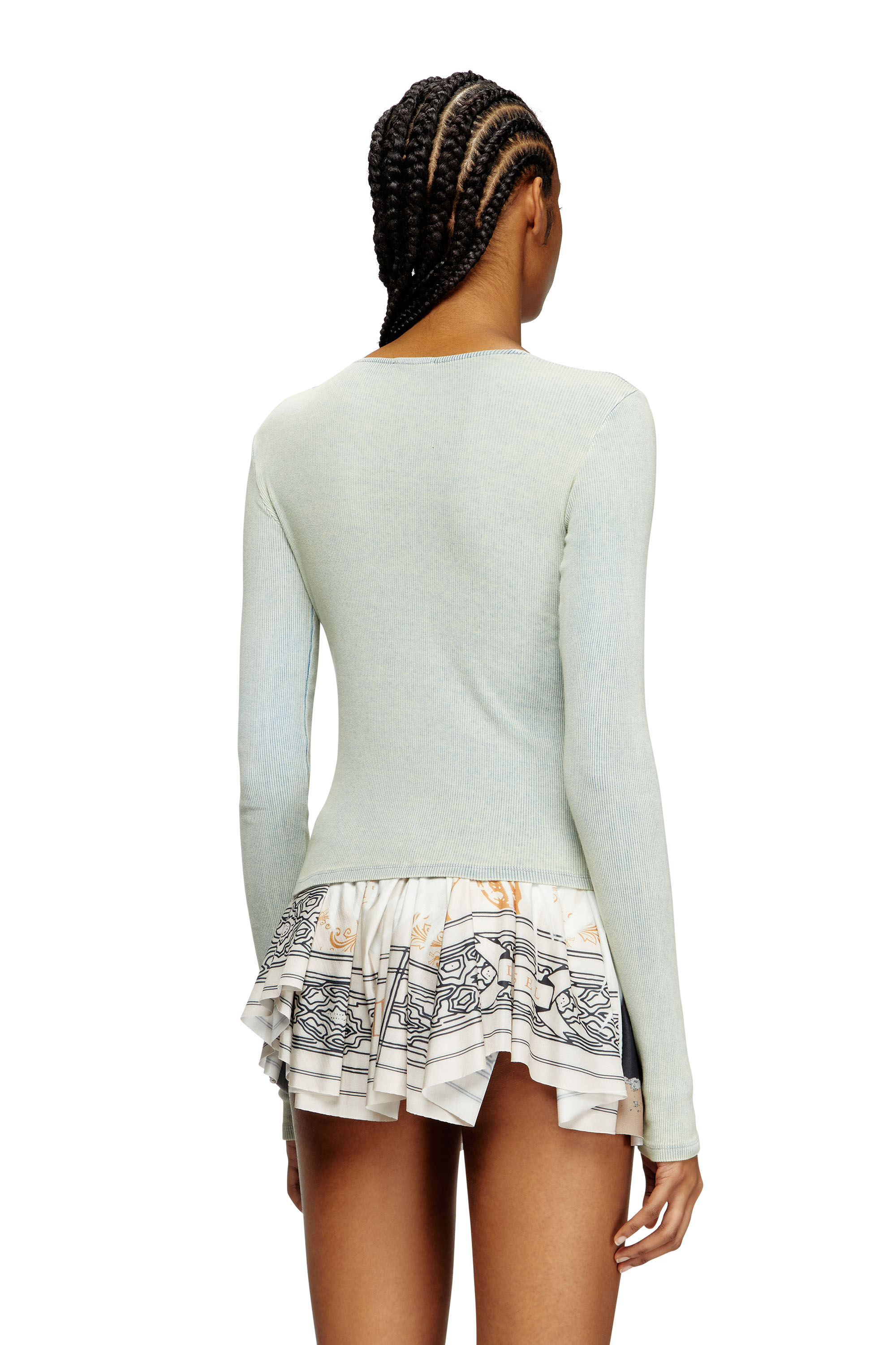 Diesel - T-LERYA, Top a coste con drappeggio bandana Donna in Multicolor - 4