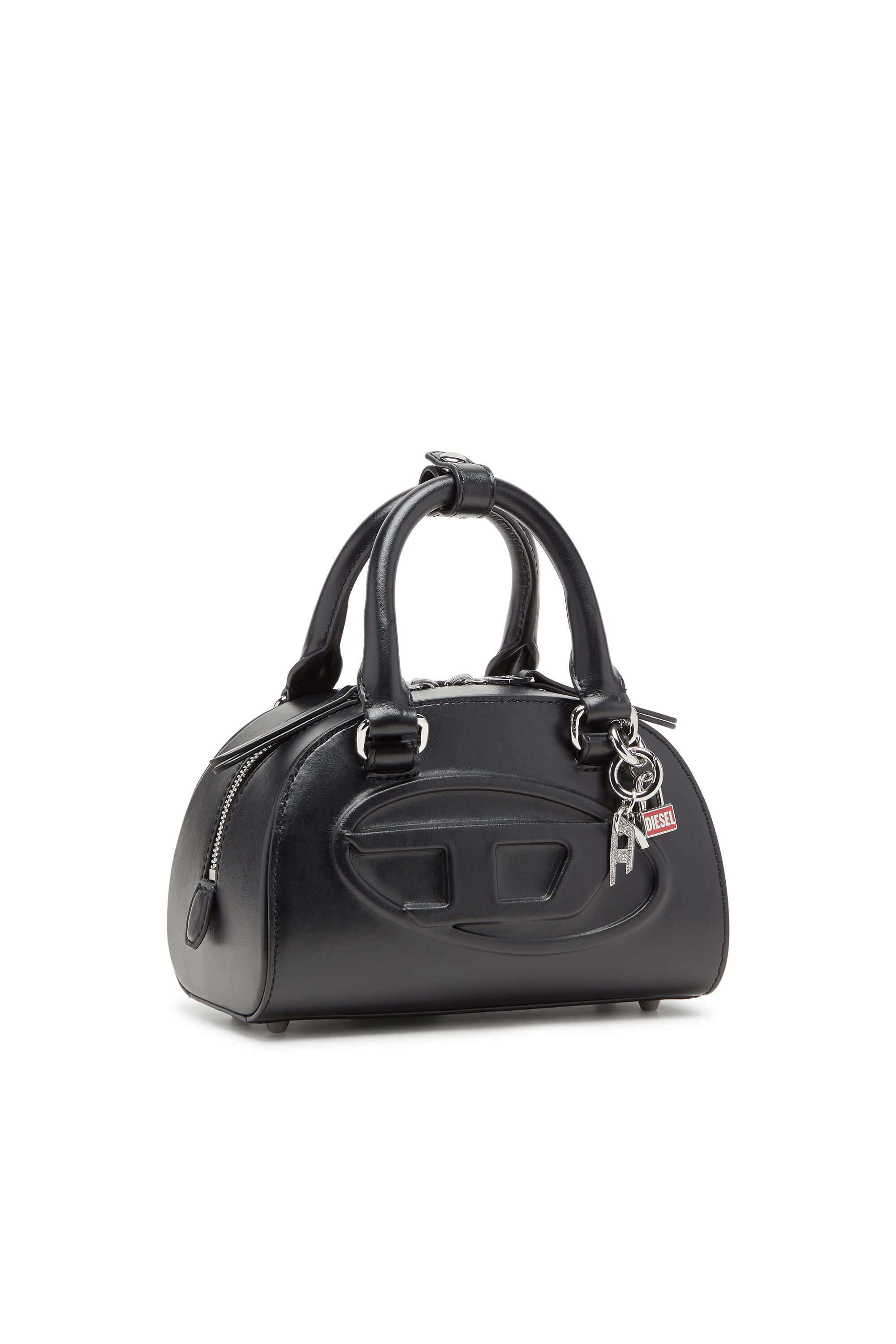 Diesel - 1DR DOME TOP HANDLE, 1DR Dome-Borsa bowling in pelle Donna in Nero - 6