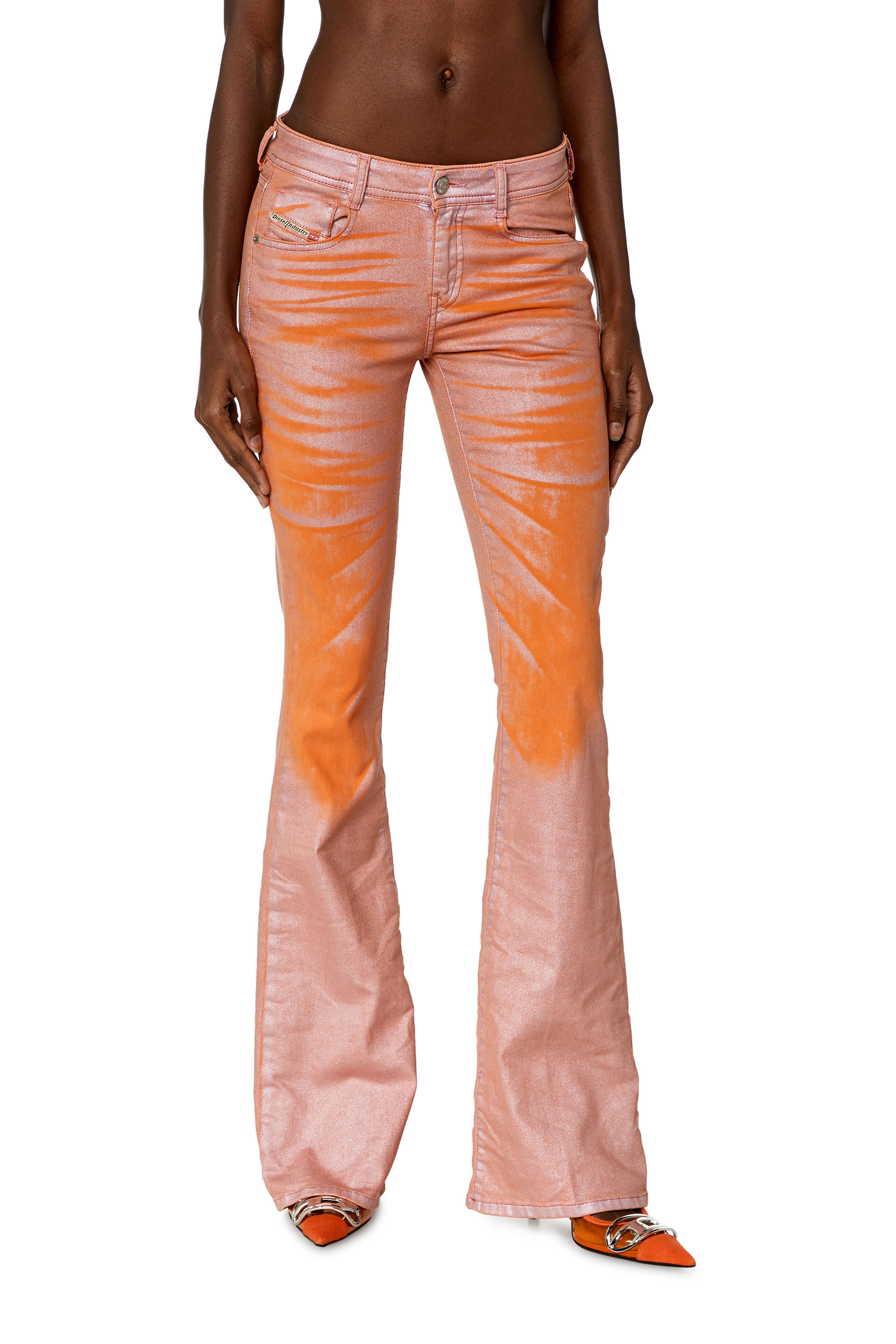 Diesel - Bootcut and Flare Jeans 1969 D-Ebbey 068KT, Rosa/Arancione - Image 3