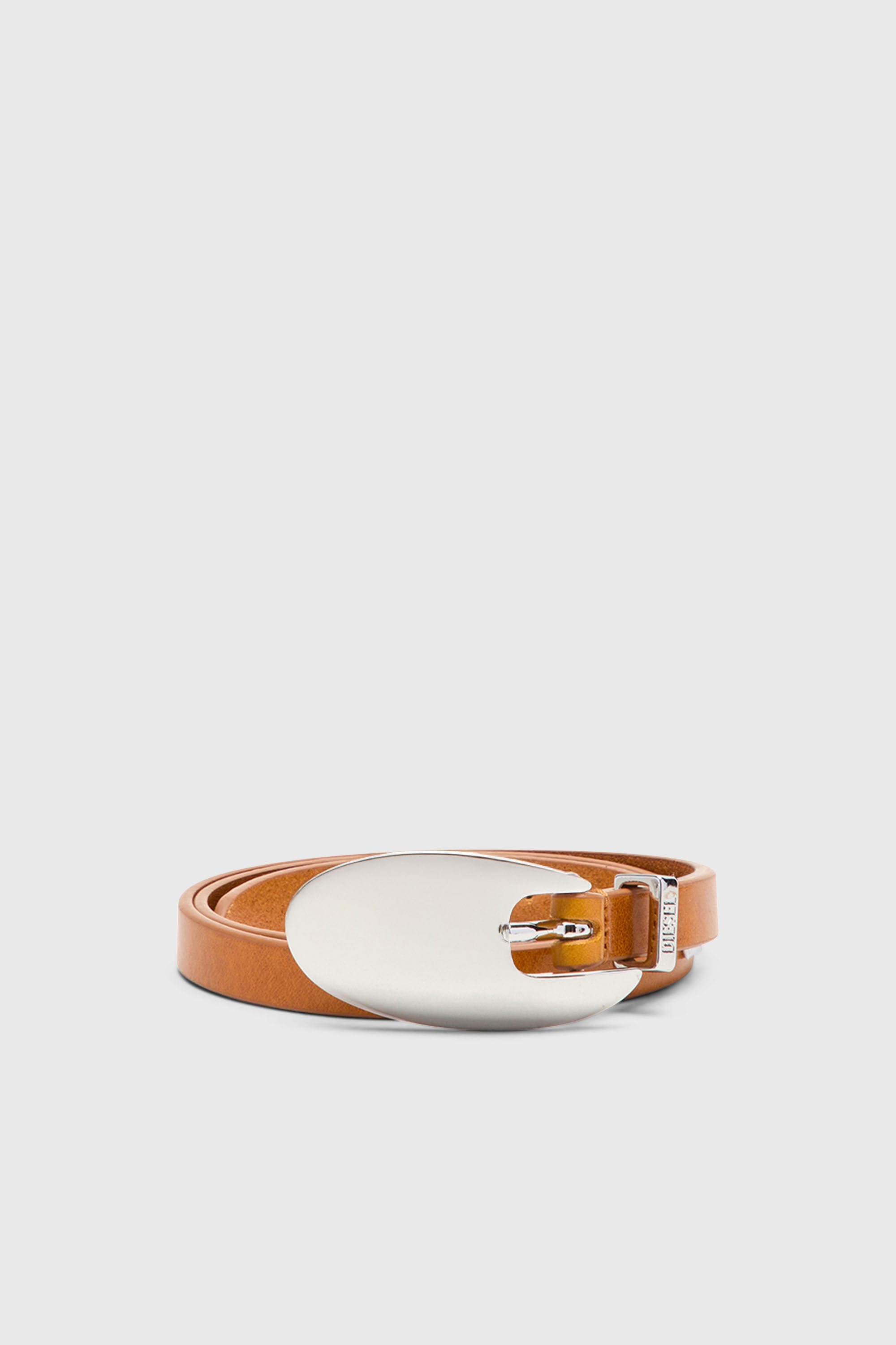 Diesel - B-ROP 15, Cintura 1.5 cm sottile in pelle con fibbia scultura Donna in Marrone - 1
