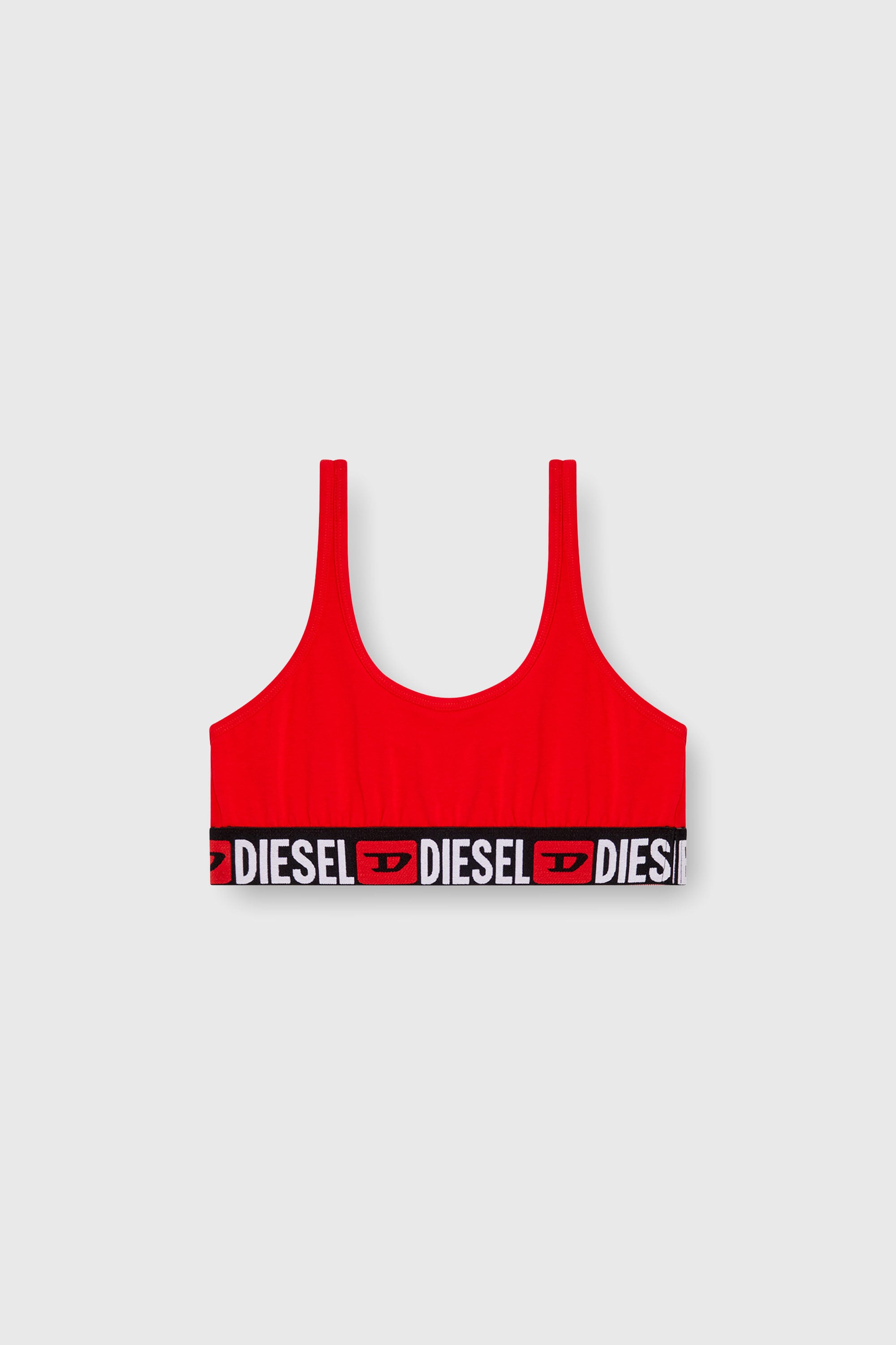 Diesel - UFSB-ORIBA, Bralette con fascia logata Donna in Rosso - 2
