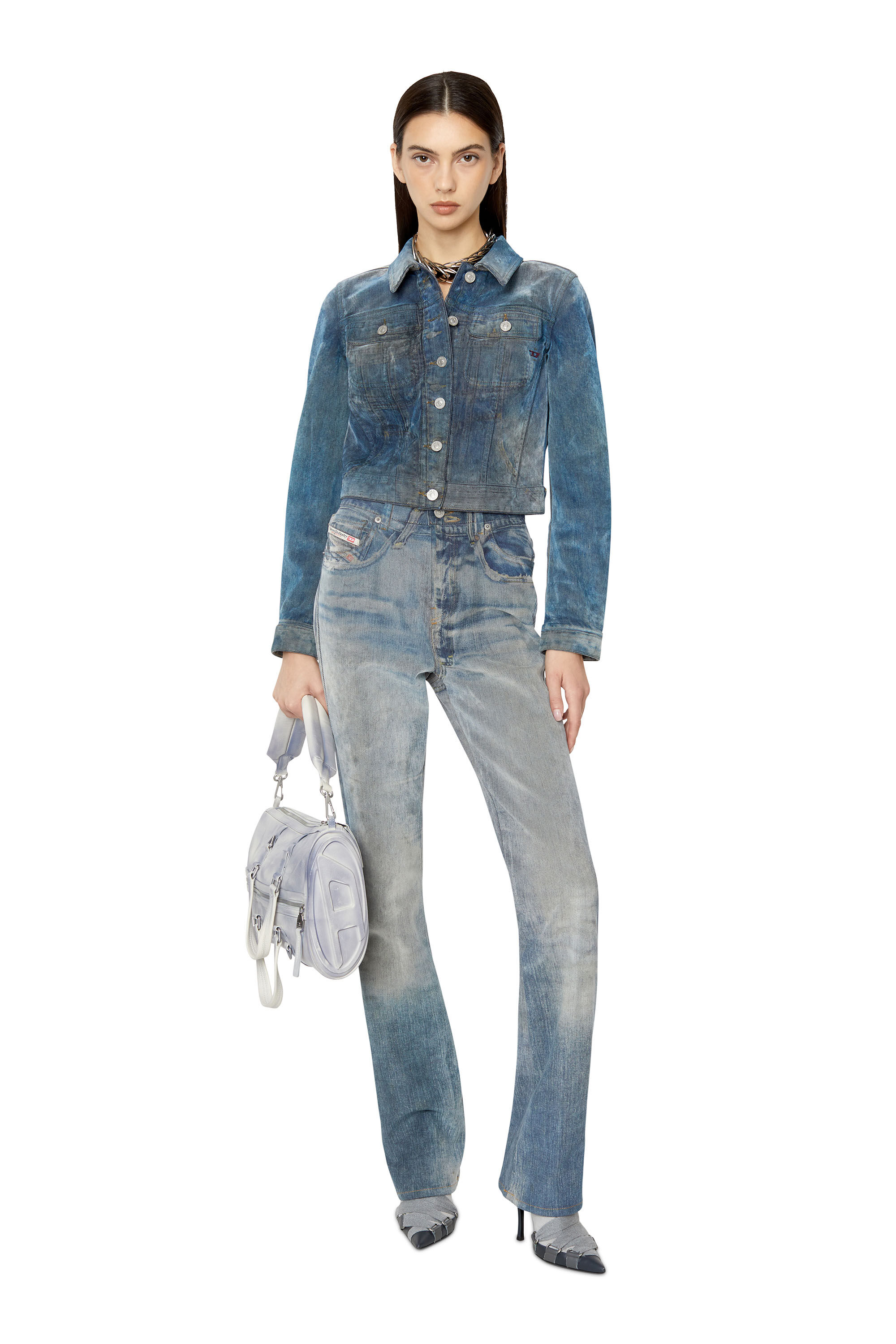 Diesel - 2003 D-Escription 09E51 Bootcut and Flare Jeans, Blu medio - Image 1
