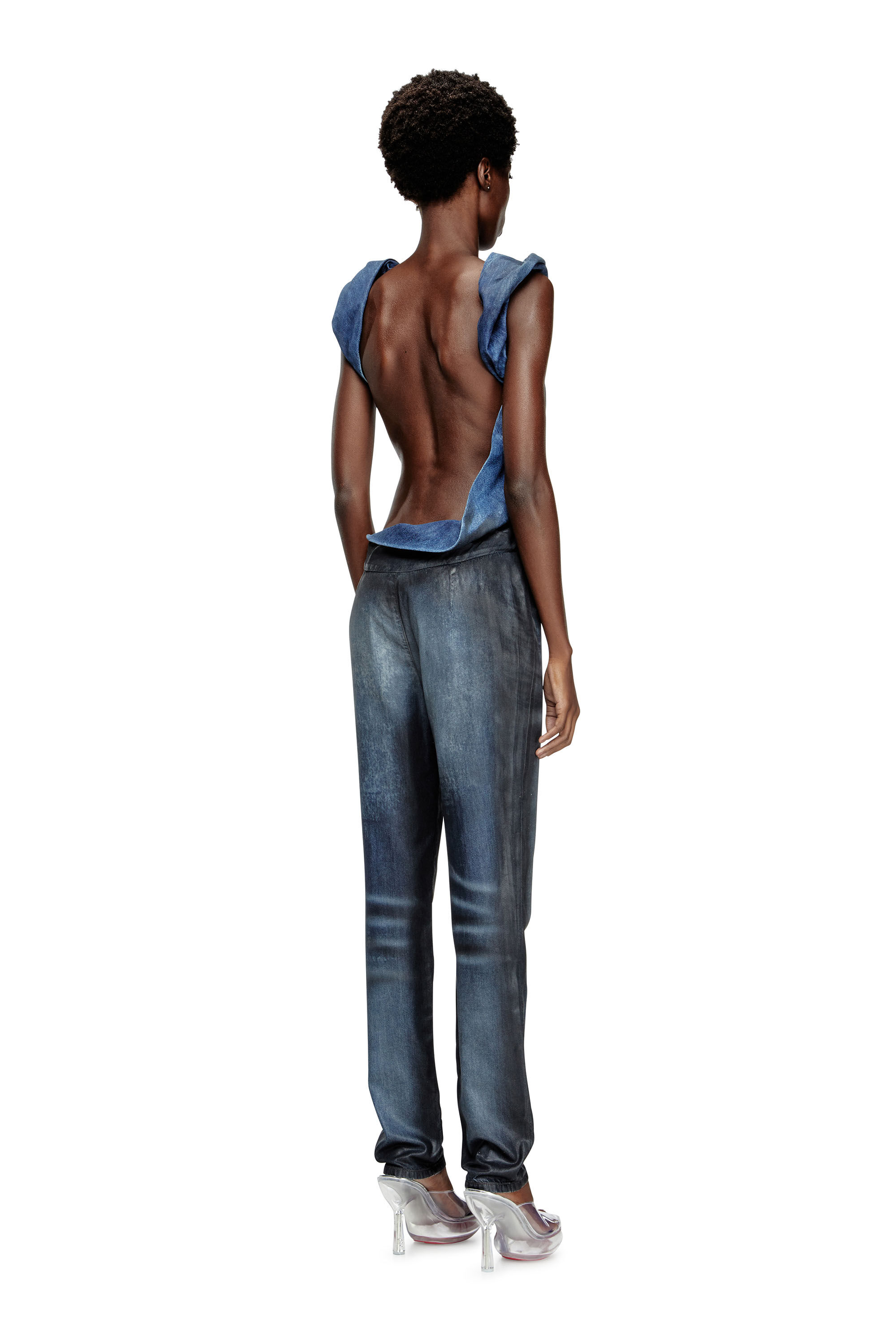 Diesel - DE-CLODIA-FSG, Jampsuit in denim Tencel lucido Donna in Blu - 1