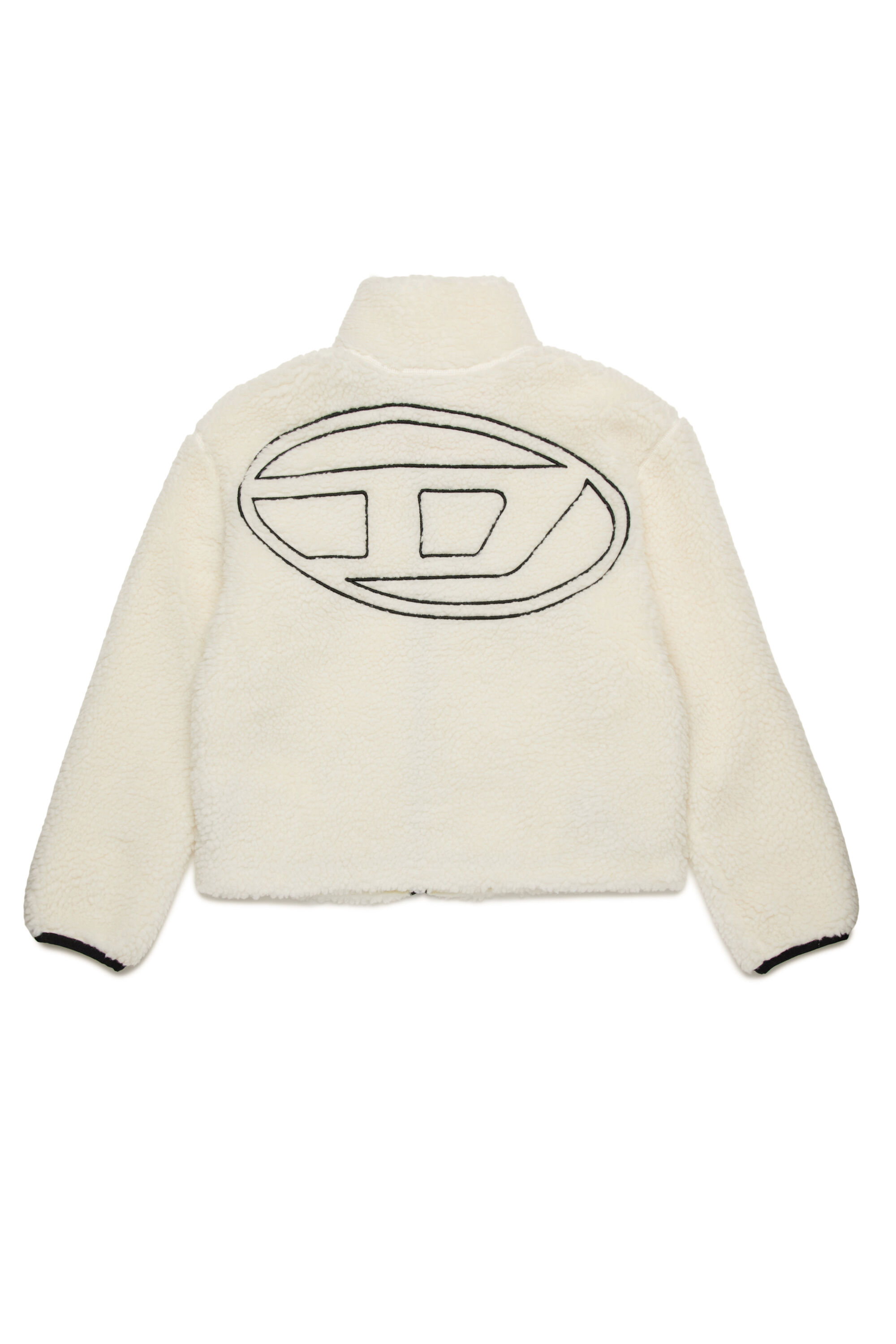 Diesel - JFCHIBI, Giacca teddy con logo Oval D Donna in Bianco - 2