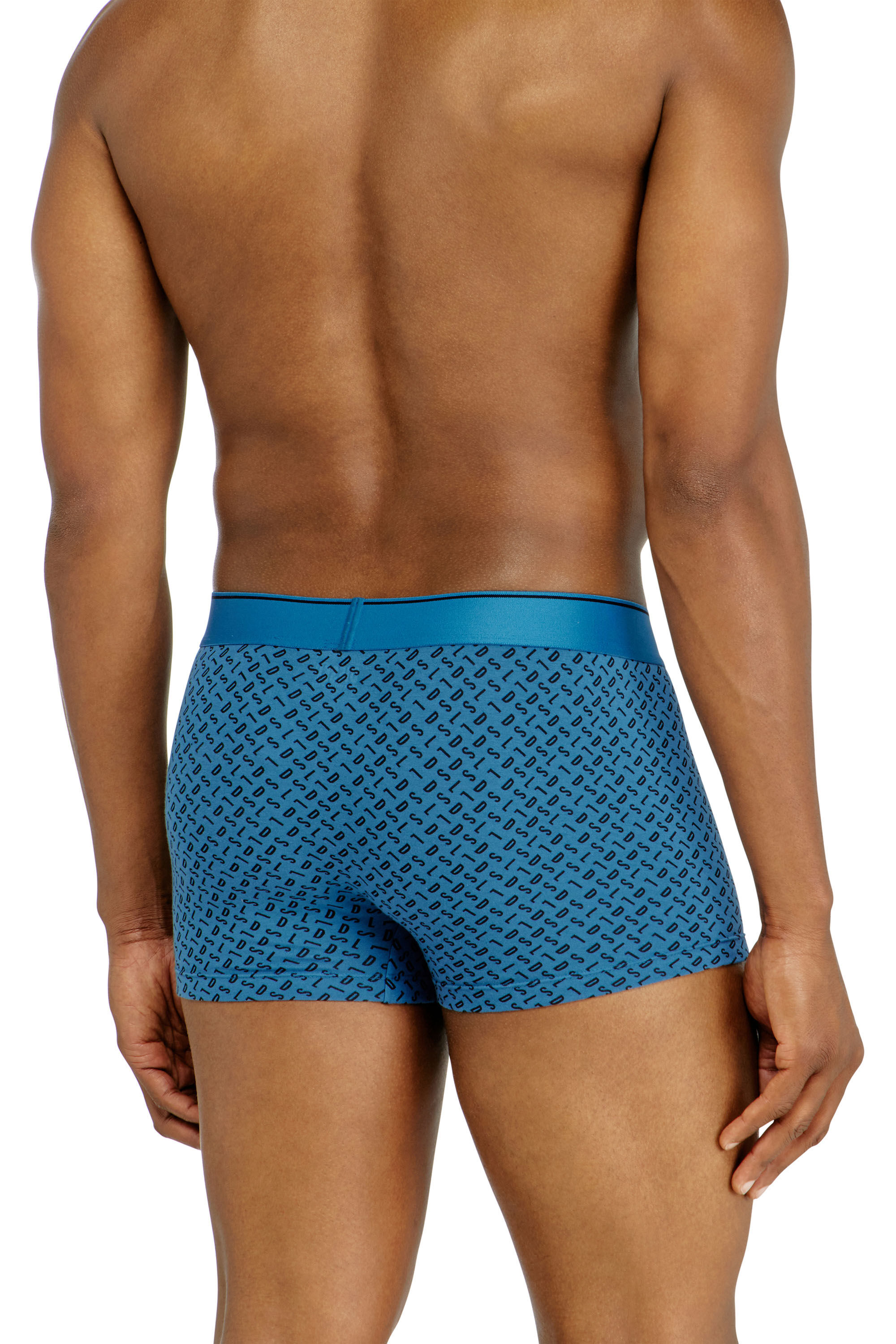 Diesel - DAMIEN-D-BOX-3PACK, Set da tre boxer stretch in cotone con monogram Uomo in Blu - 3