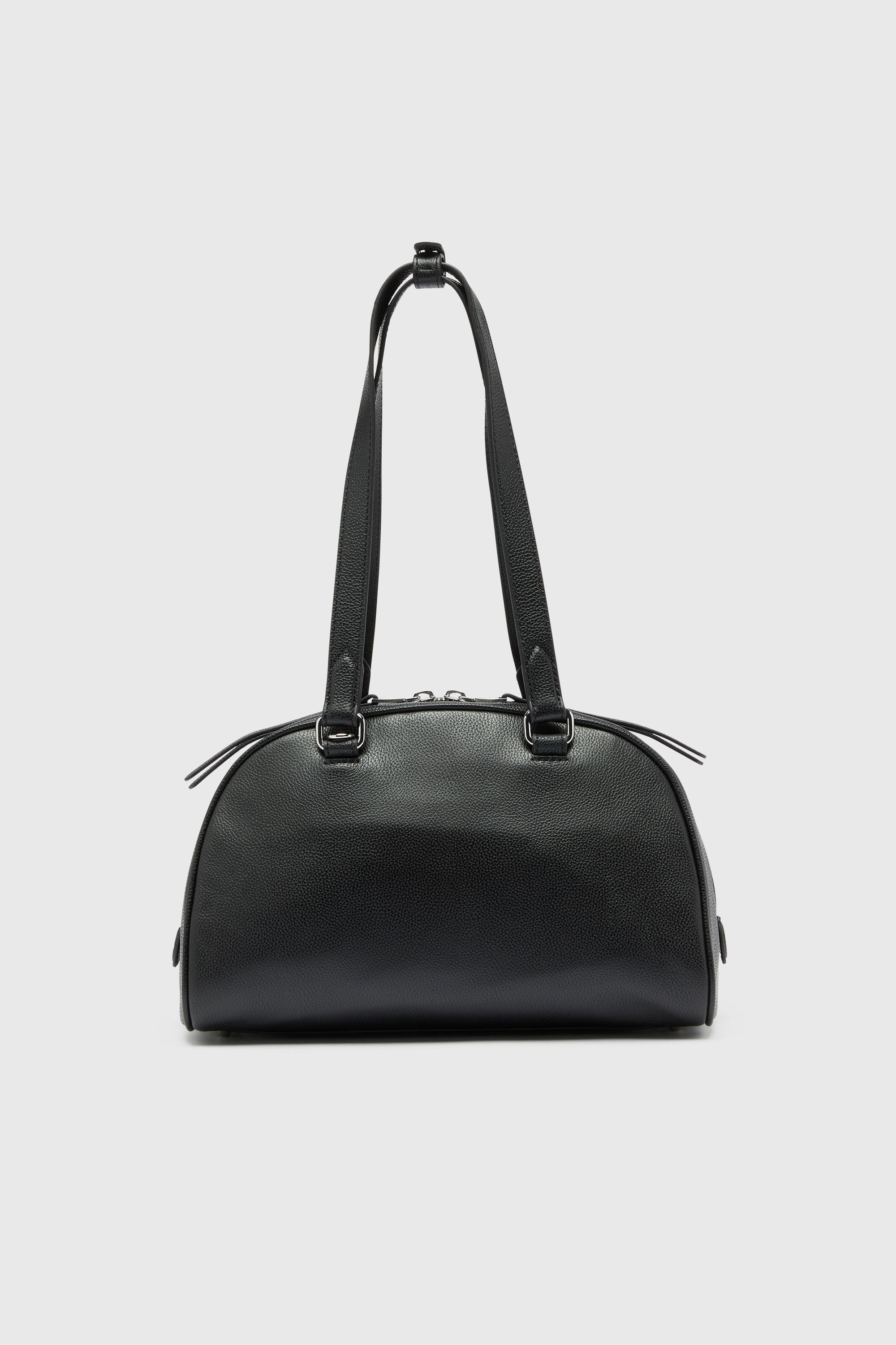 Diesel - 1DR DOME SHOULDER, 1DR Dome - Borsa Boston in pelle con logo embossato Unisex in Nero - 3