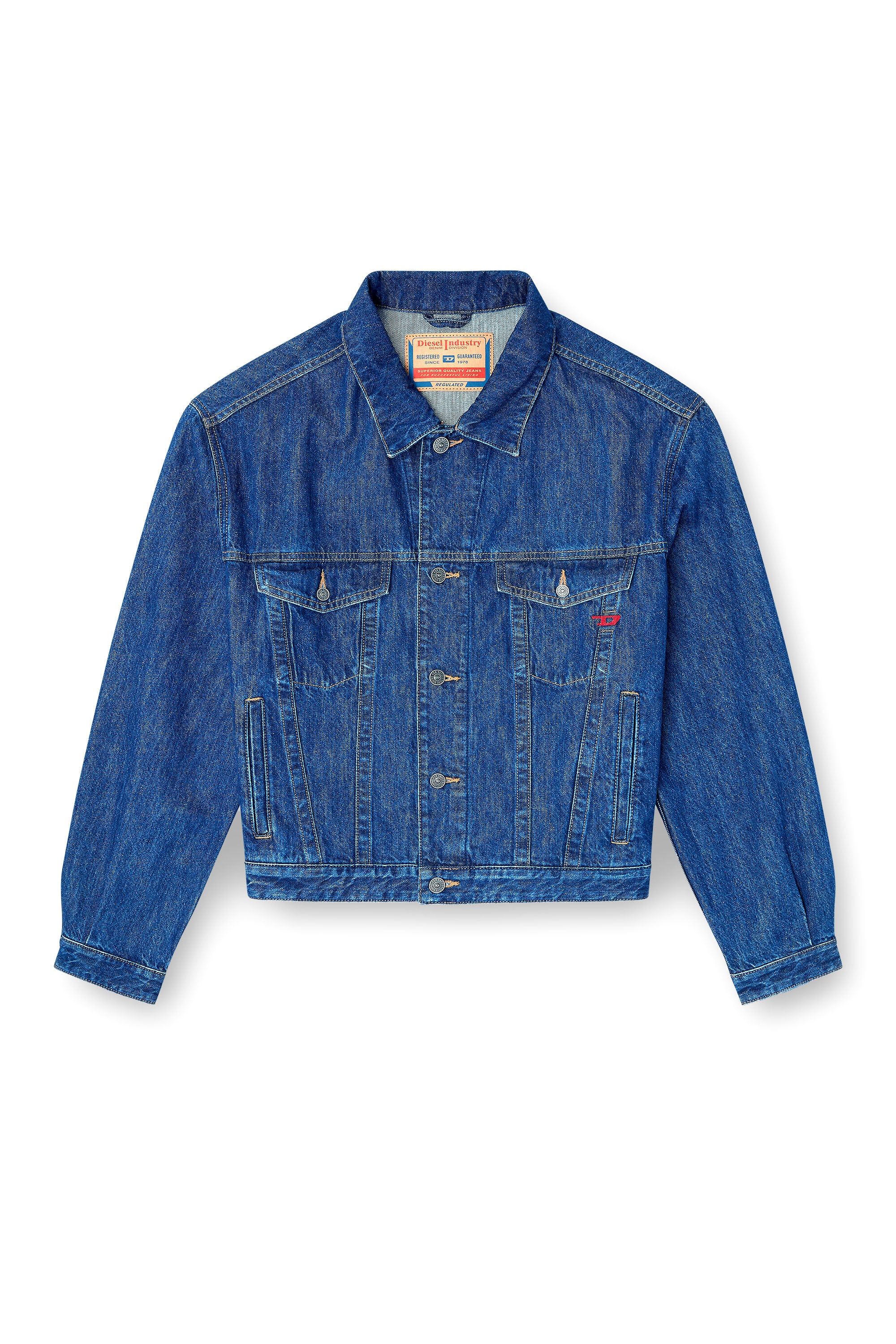 Diesel - D-RANGER, Giacca trucker in denim Uomo in Blu - 2
