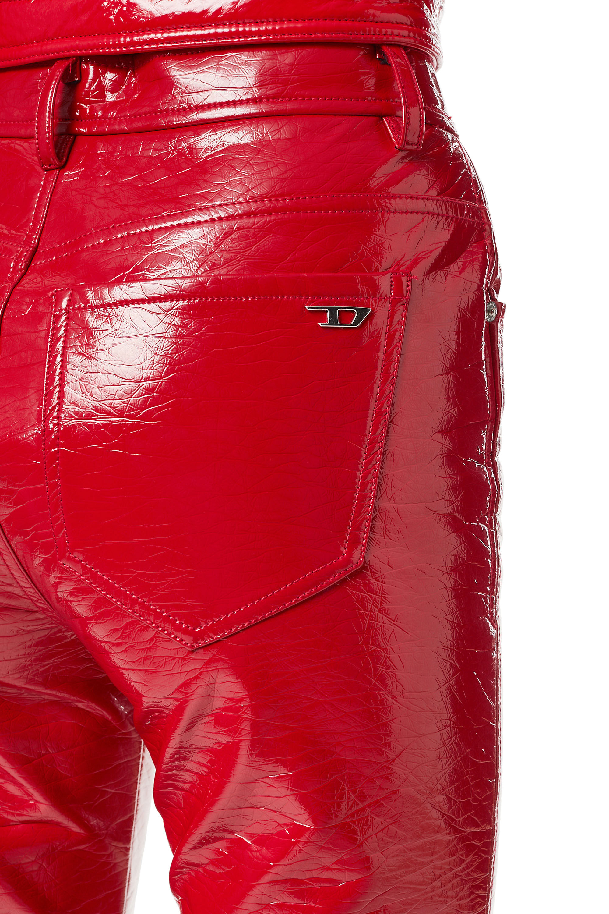 P-ARCY Donna: Pantaloni in vinile stropicciati | Diesel