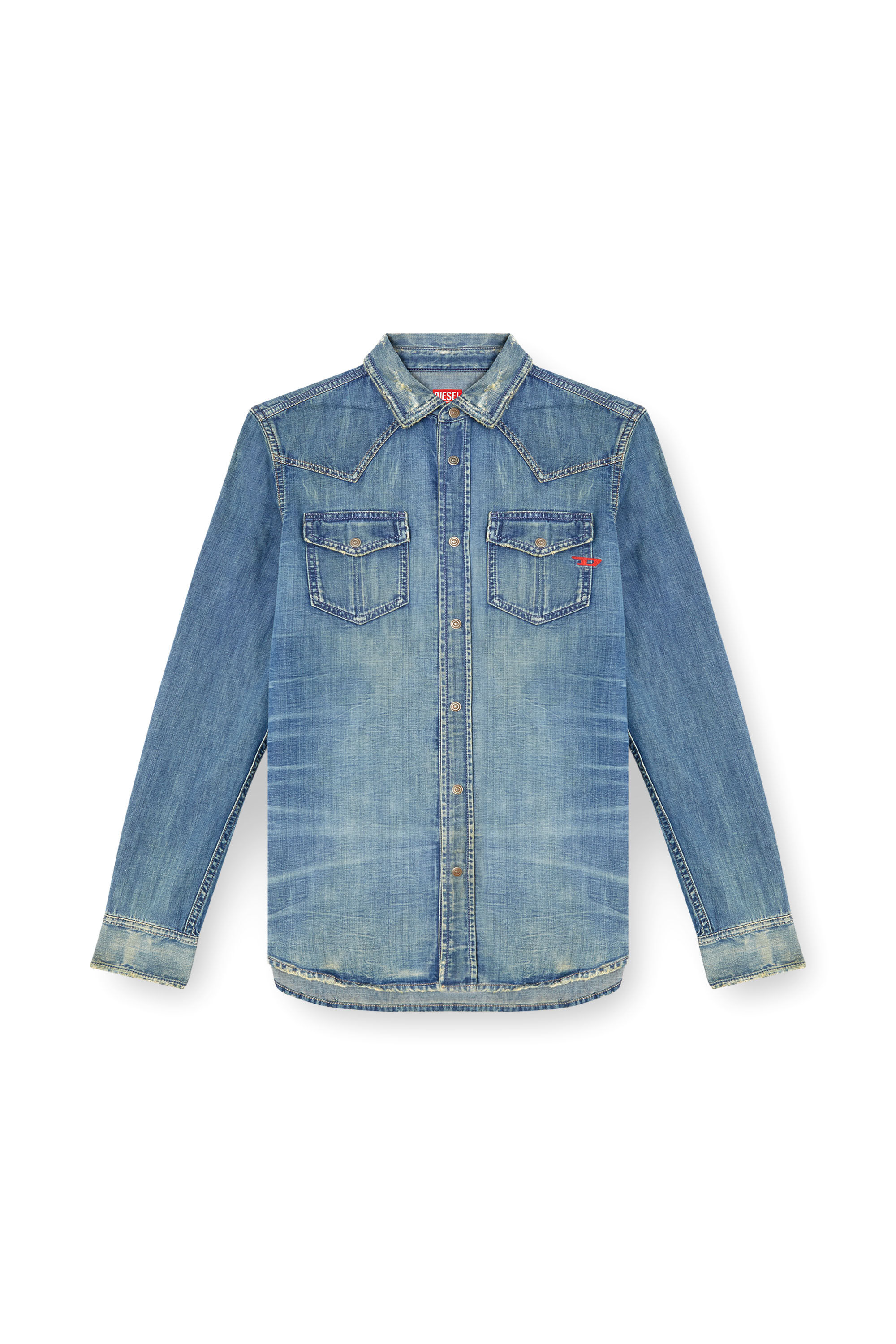 Diesel - D-VEGA, Overshirt in denim Uomo in Blu - 2
