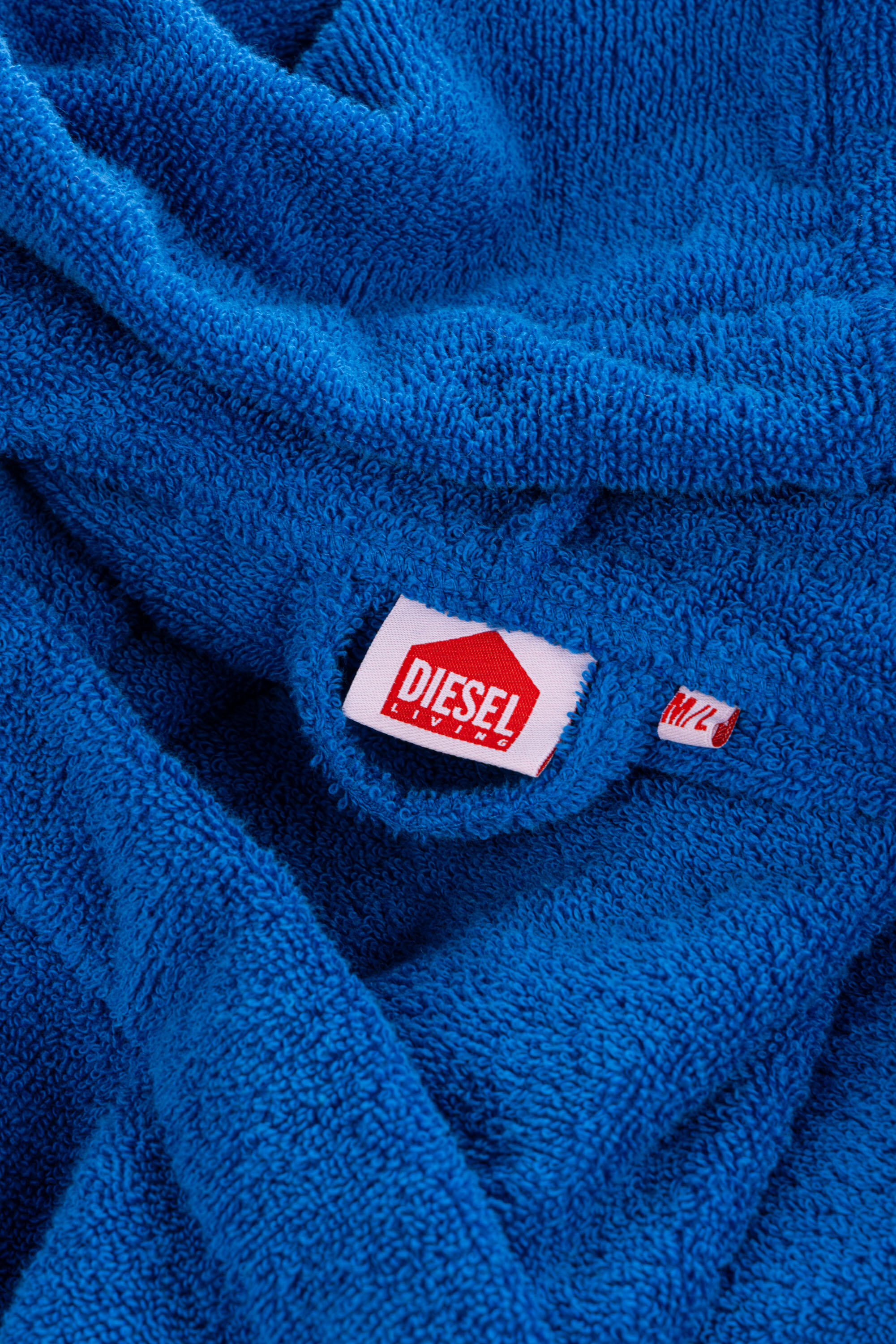 Diesel - 1015112 LOGO-COTTON BATHROBE SIZE M/L BL, Accappatoio in Spugna di Cotone, taglia M/L Unisex in Blu - 3