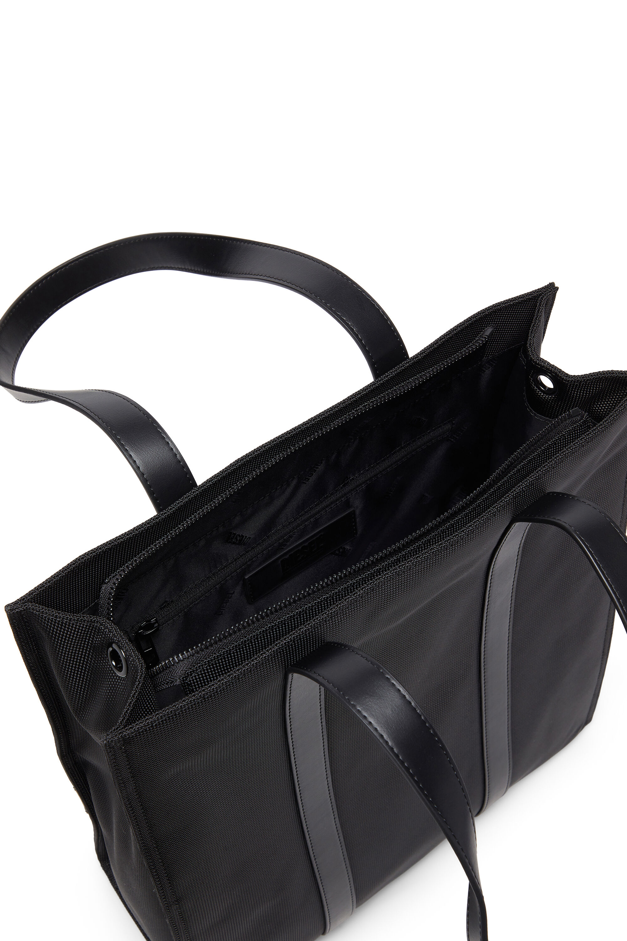 Diesel - MULTI-PKTS TOTE X, Multi-Pkts - Shopping bag con tasca frontale e zip Unisex in Nero - 3