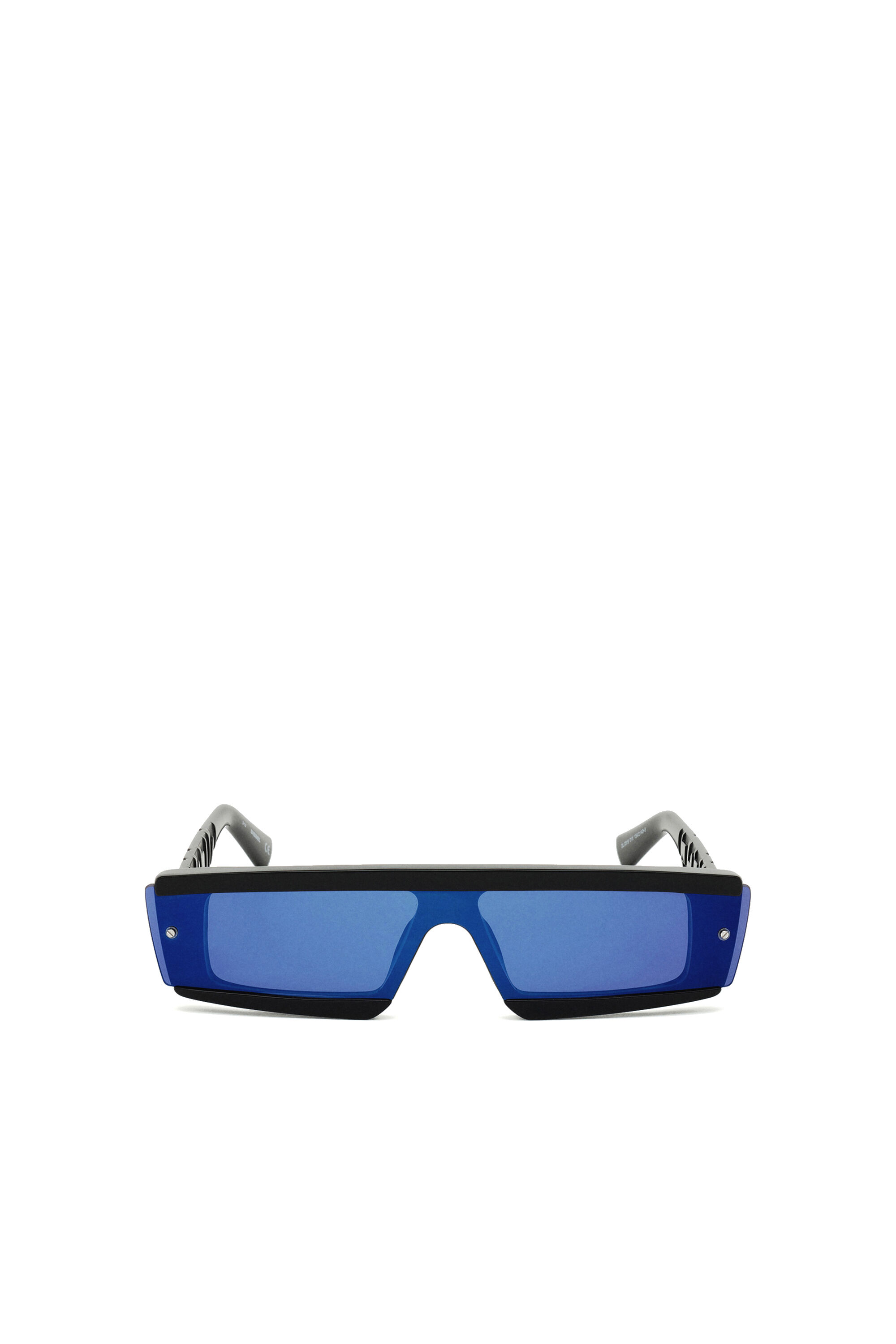Diesel - DL0318, Mascherina in acetato con lenti a specchio Uomo in Nero - 1