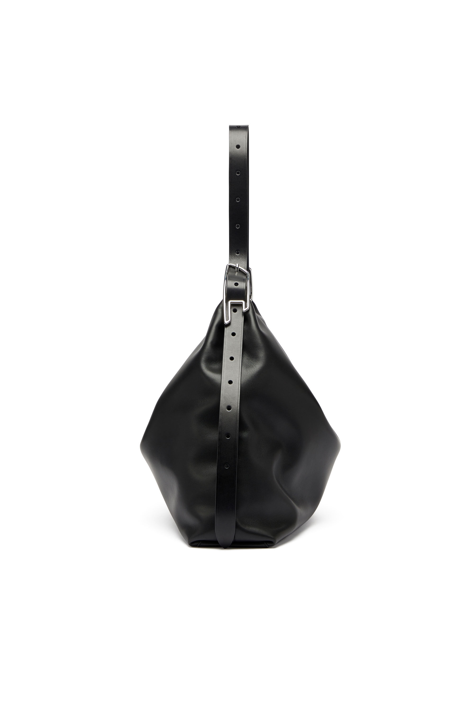Diesel - D-LINE HOBO L, D-Line-Borsa hobo in pelle Donna in Nero - 5