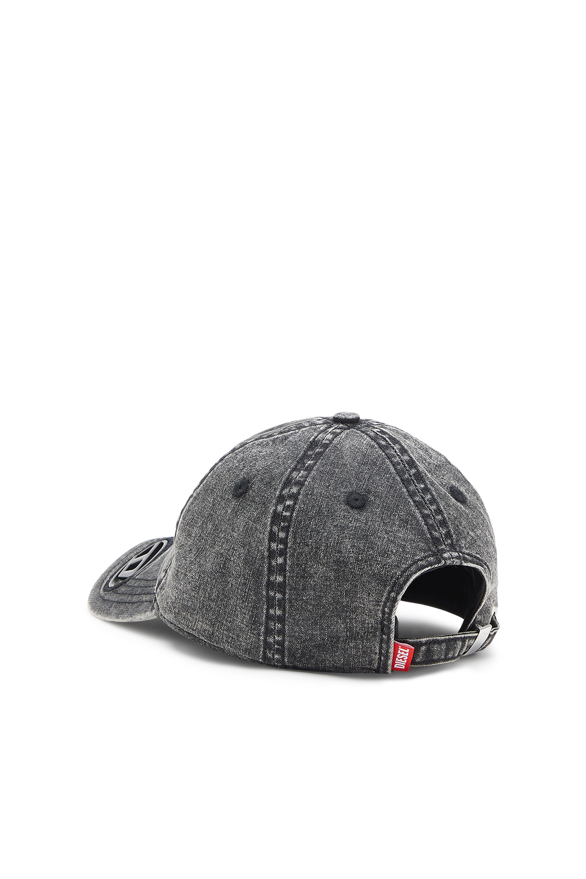 Diesel - C-AP-HOSHI, Cappello da baseball in denim con Oval D Uomo in Nero - 2