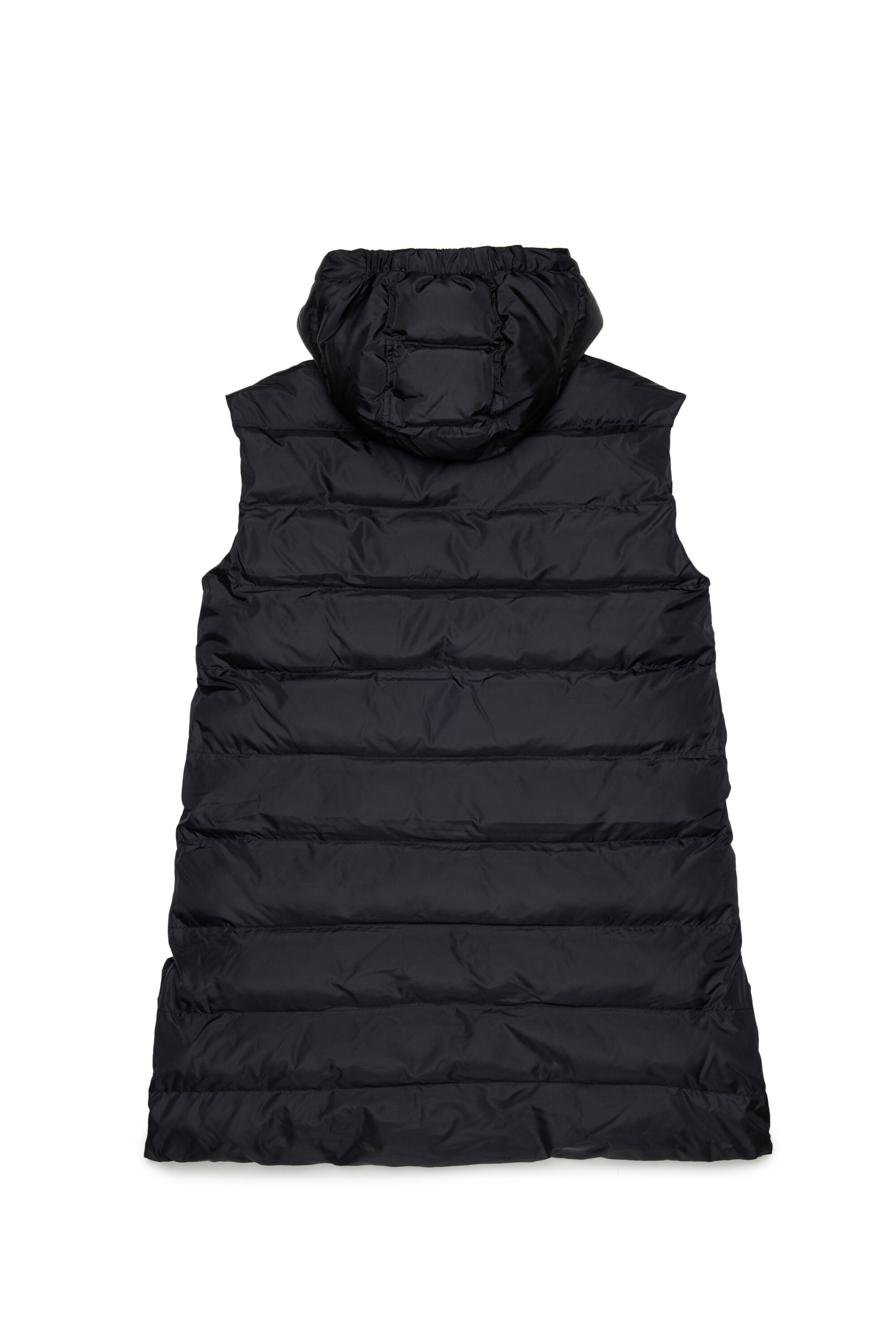 Diesel - JFENNY, Gilet imbottito longline con cappuccio Donna in Nero - 2