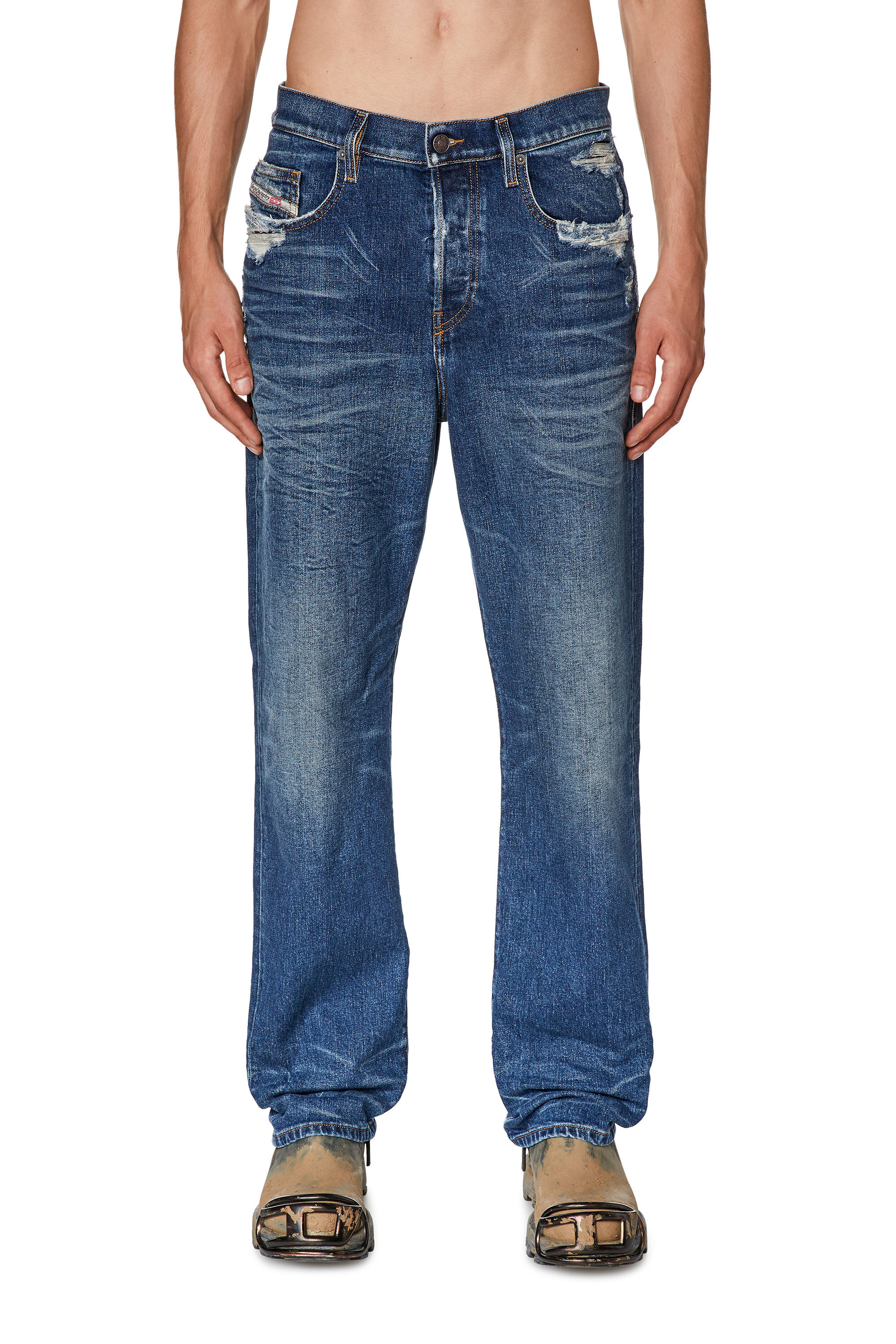 Diesel - Straight Jeans 2020 D-Viker 007Q2, Blu medio - Image 3