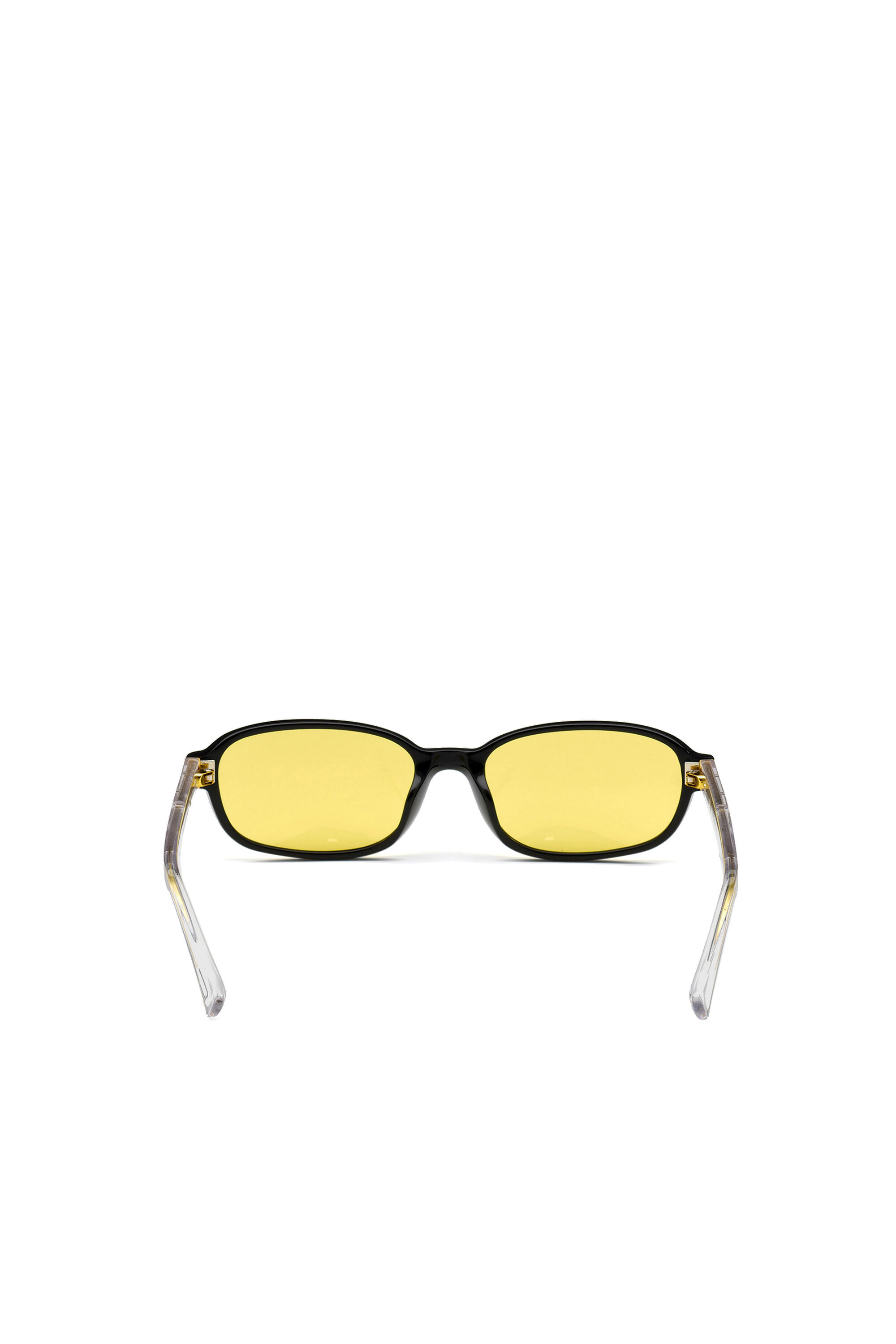 Diesel - DL0326, Occhiali con shape mini rettangolare in acetato Unisex in Giallo - 3