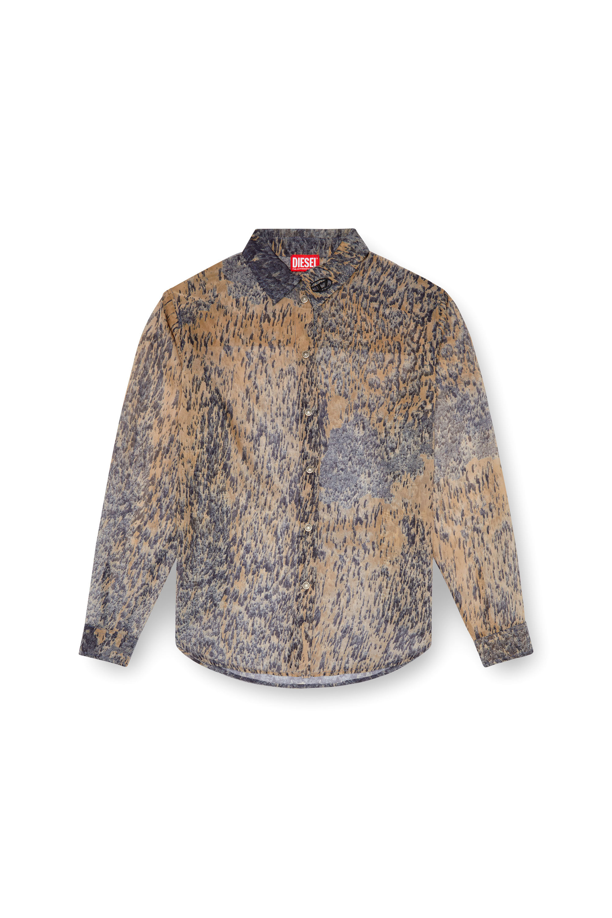 Diesel - C-OSMOS, Camicia trasparente in chiffon stampato Donna in Multicolor - 2