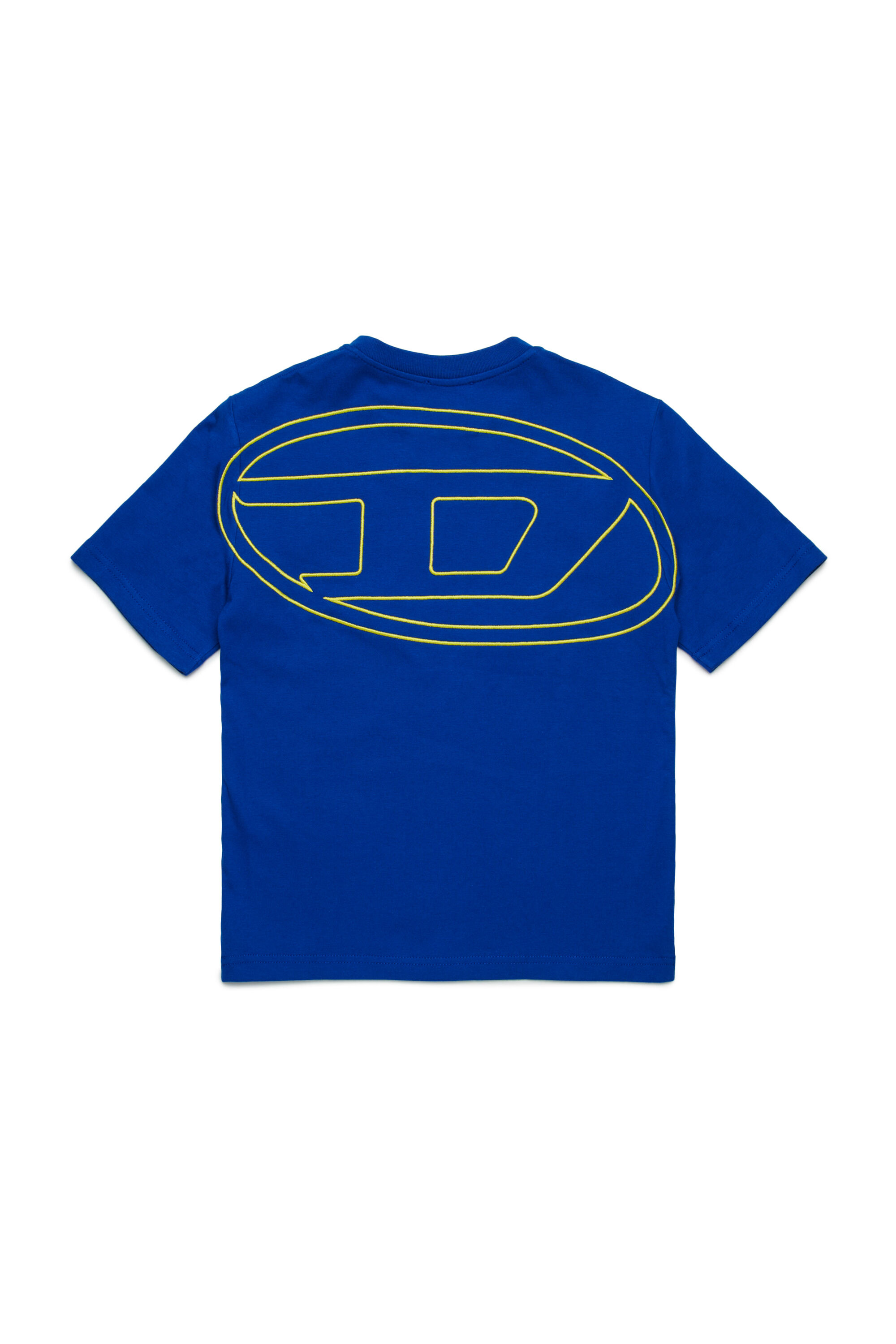 Diesel - TBOGGYMEGOVALD OVER, T-shirt con mega ricamo Oval D Uomo in Blu - 2