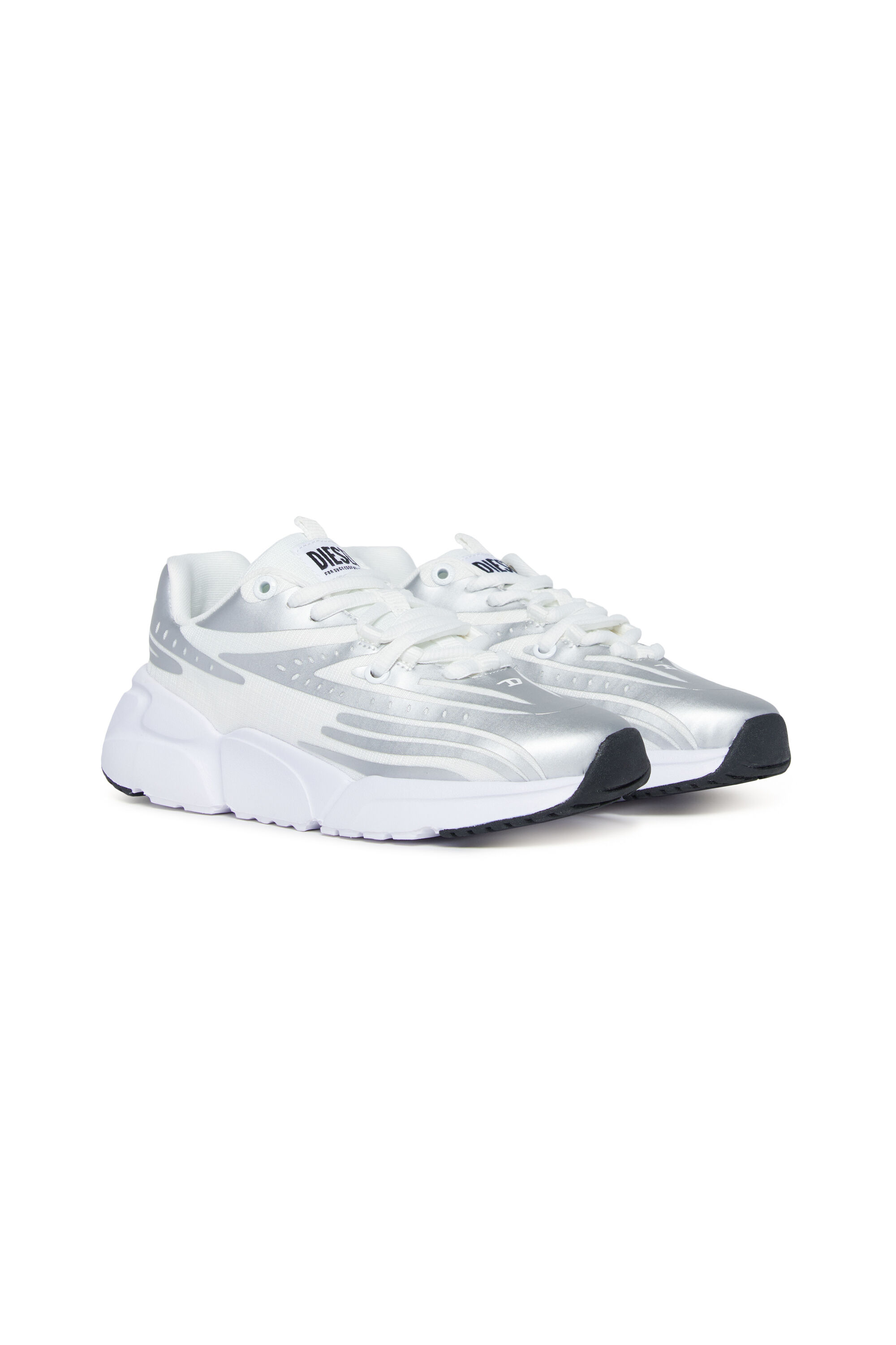 Diesel - S-MILLENIUM SPEED LC, Sneaker in tessuto antistrappo spalmato Unisex in Argento - 2