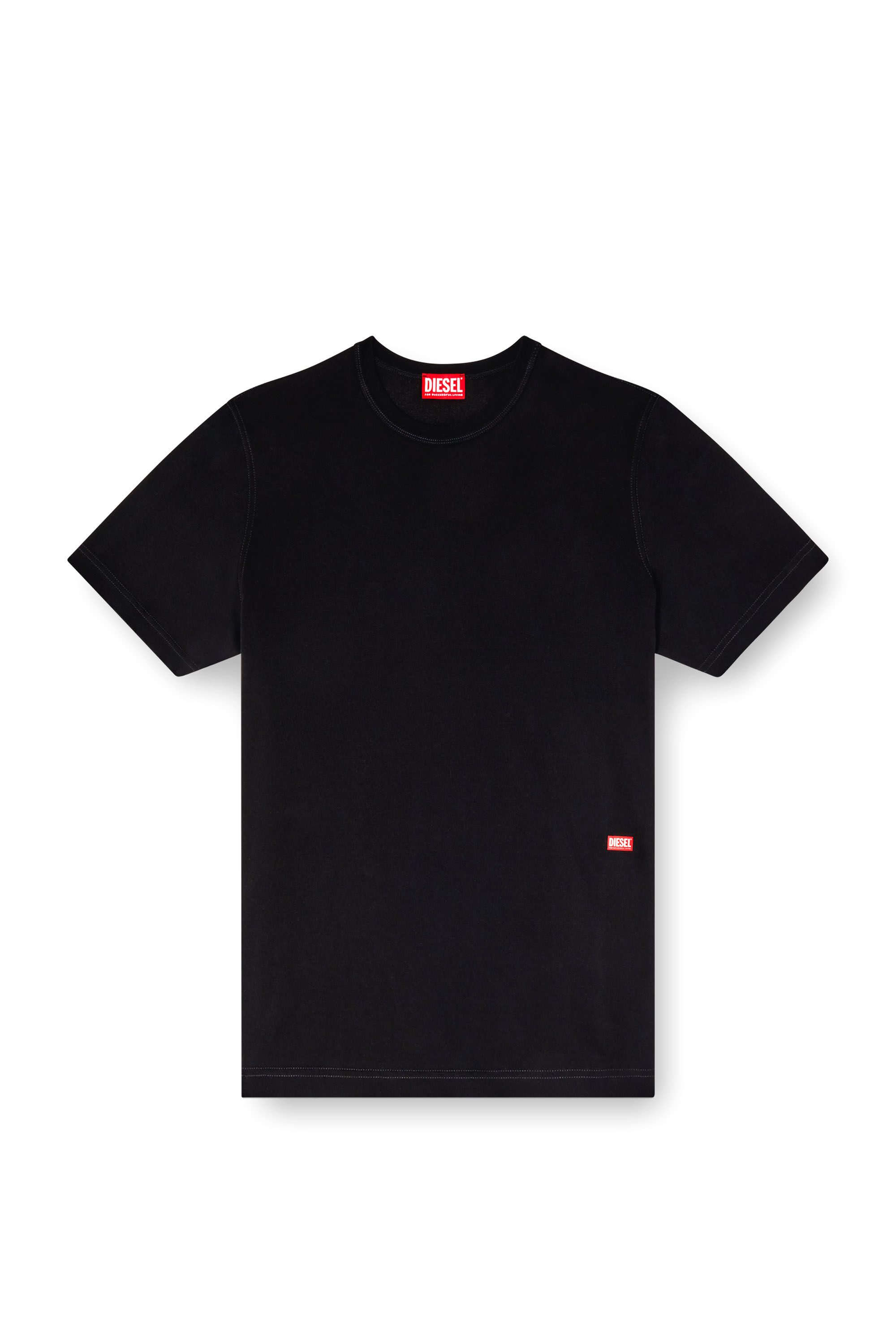 Diesel - T-ADJUST-SLITS-R13, T-shirt con stampa runway Uomo in Nero - 2