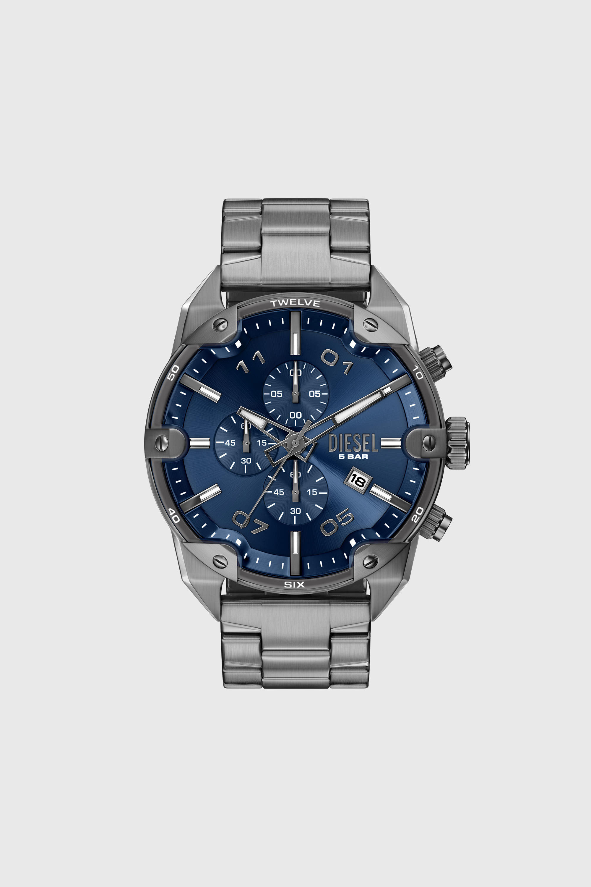 Diesel - DZ4724 WATCH, Orologio Spiked in acciaio inox Uomo in Grigio - 1