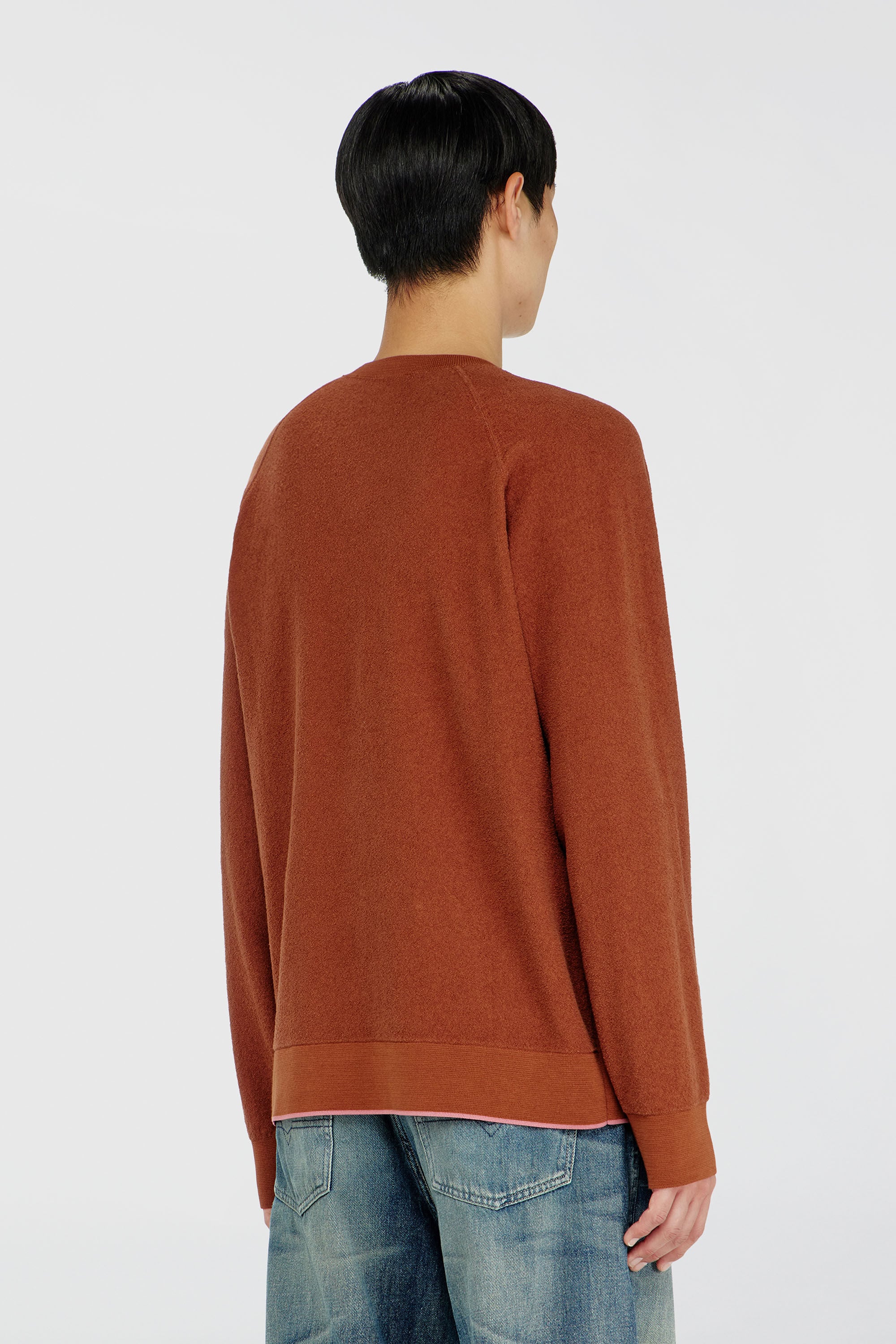 Diesel - K-RALFS, Maglione boucl&eacute; con ricamo Phoenix Uomo in Rosso - 4