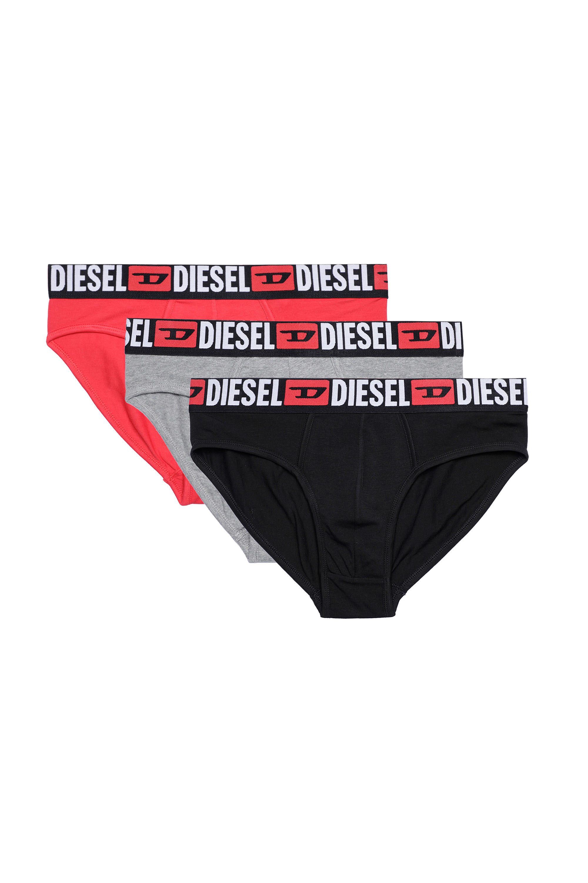 Diesel - UMBR-ANDRETHREEPACK, Set di tre slip a tinta unita Uomo in Multicolor - 2
