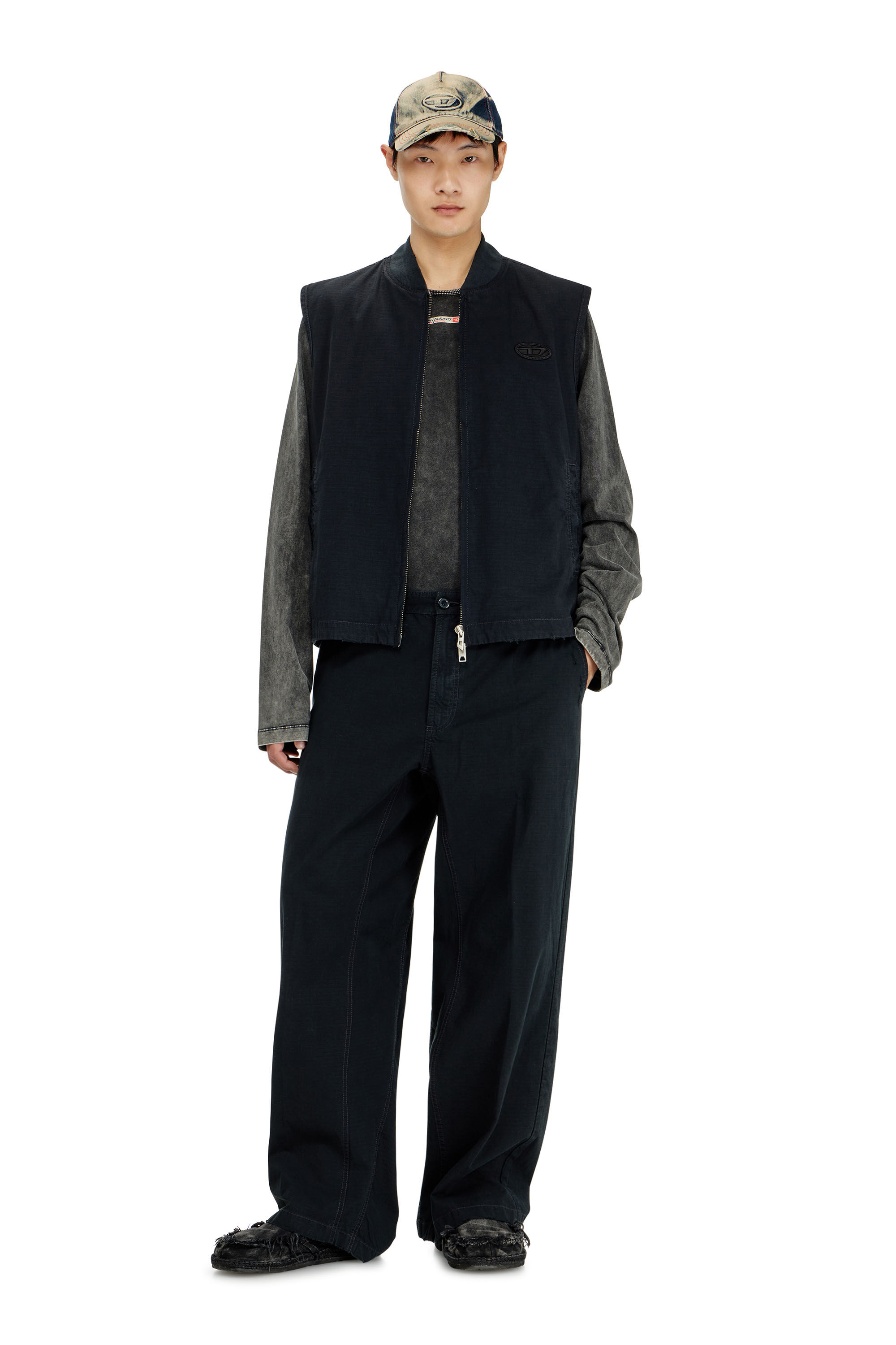 Diesel - P-BALL, Pantaloni in ripstop di cotone con fibbie laterali Uomo in ToBeDefined - 1