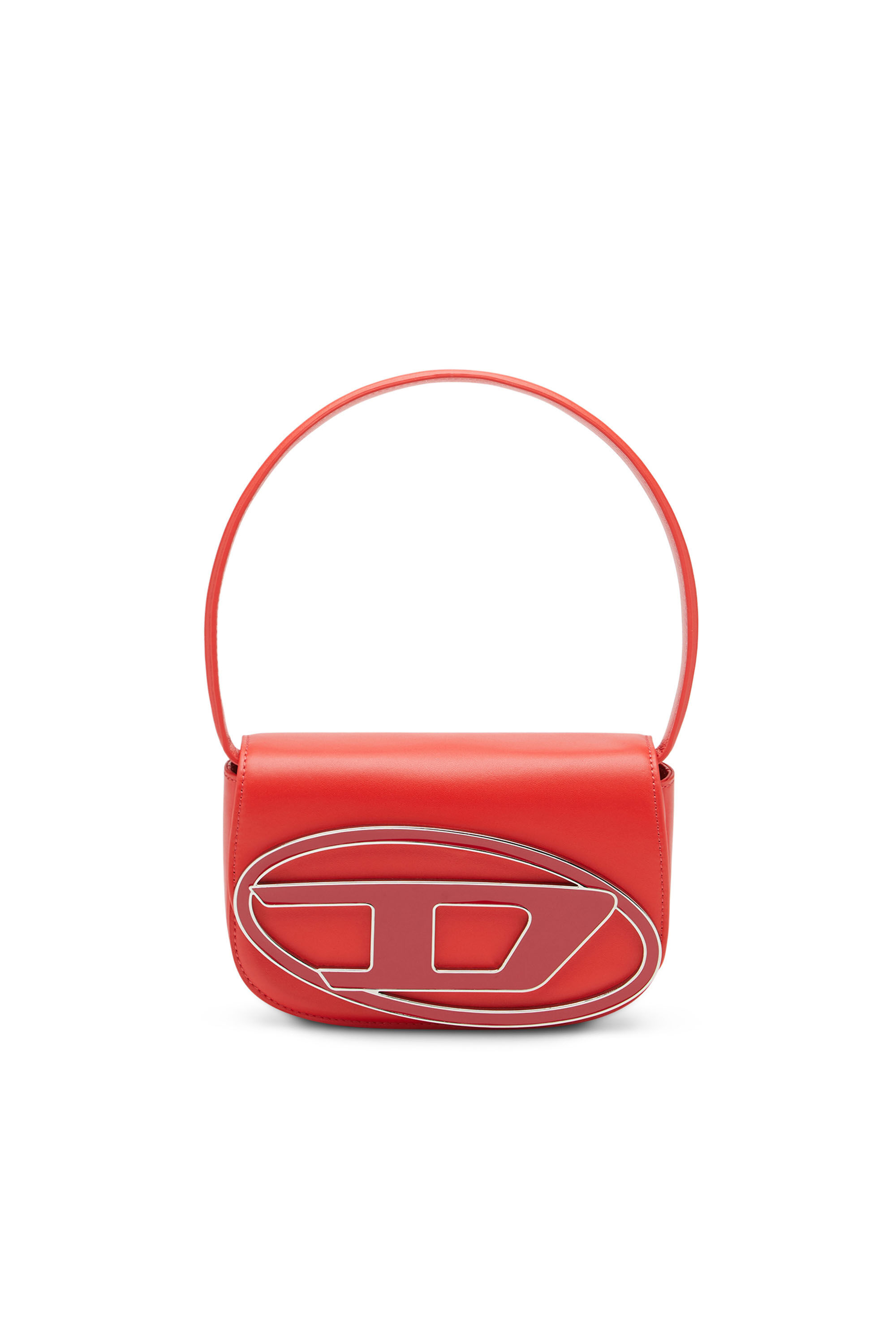 1DR Iconica borsa a spalla in nappa Donna Rosso Diesel