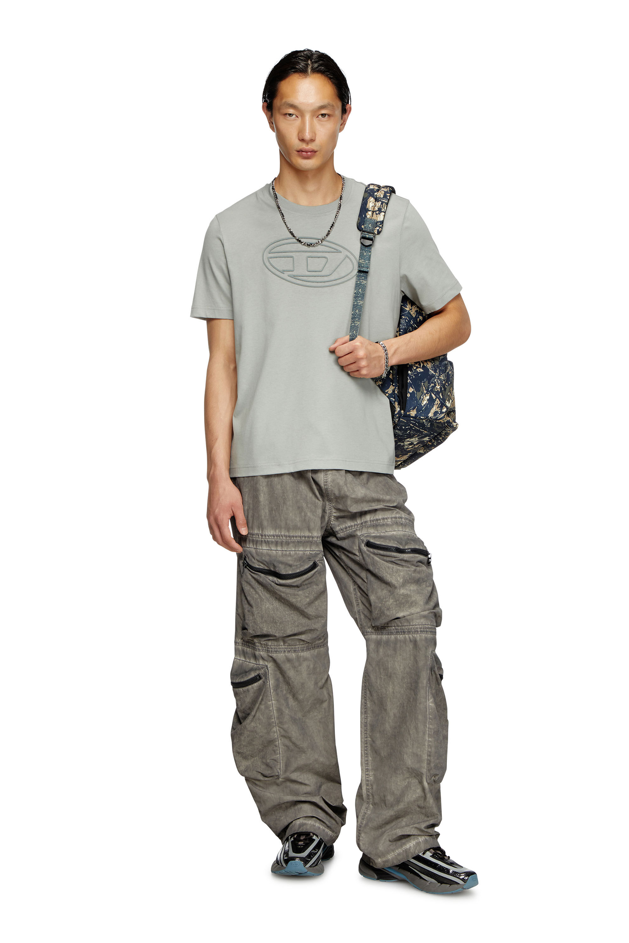 Diesel - D-PACK BACKPACK X, D-Pack-Zaino in tessuto stampa camouflage Uomo in Verde - 6