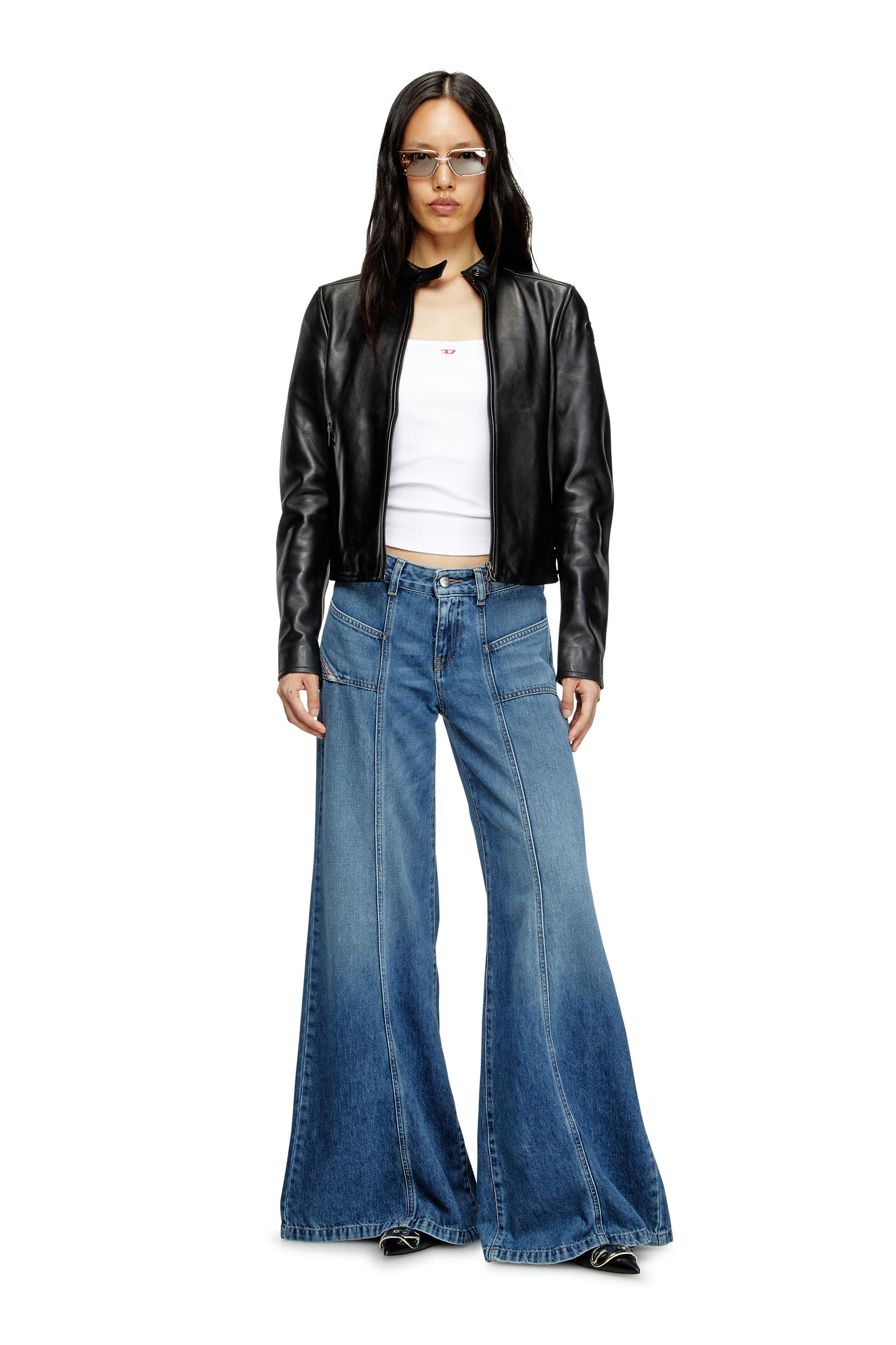 Diesel - Flare Jeans D-Akii 09M56 Donna, Blu medio - Image 1