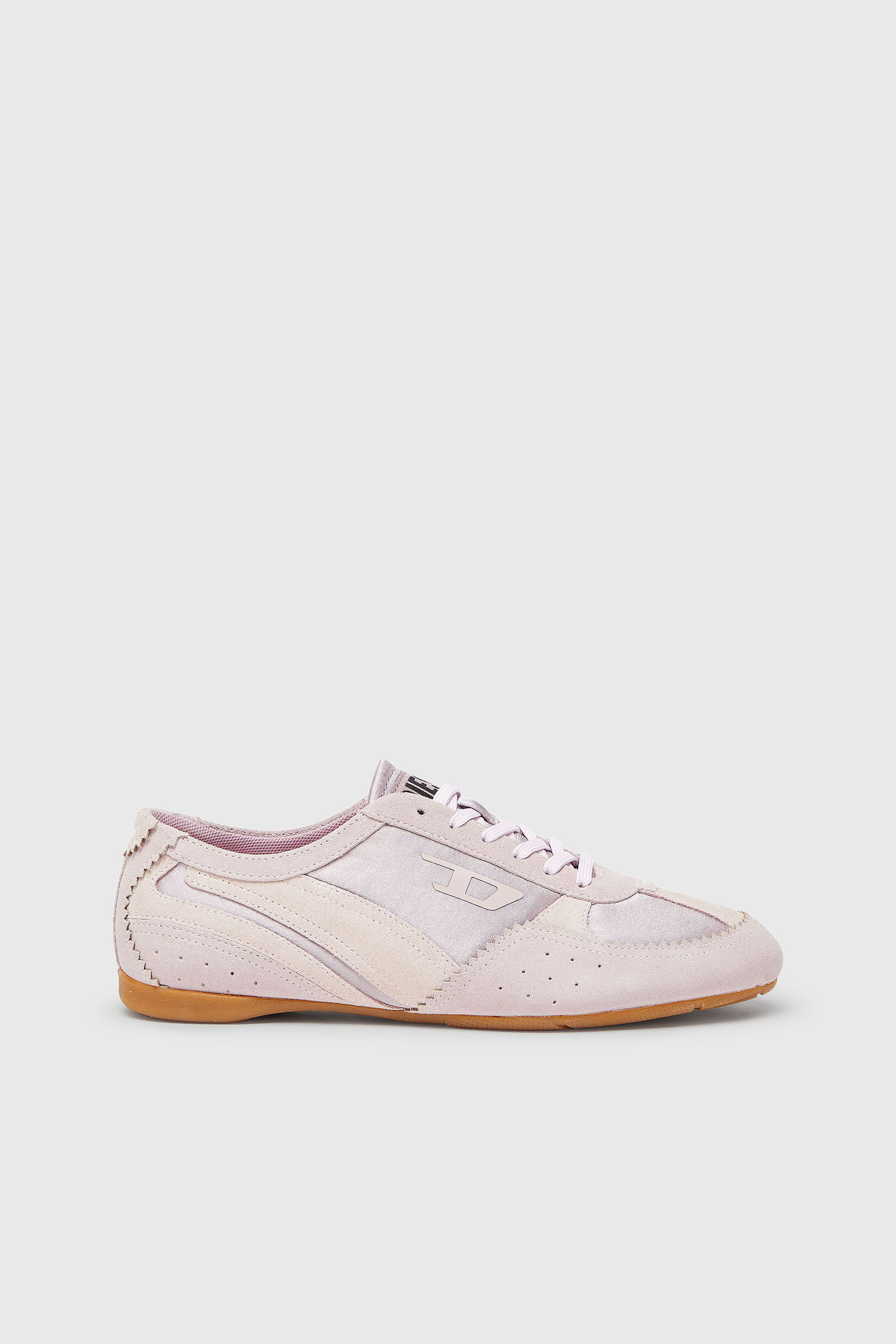Diesel - D-MILE LOW II W, D-Mile - Sneaker flat con inserti in suede Donna in Rosa - 1