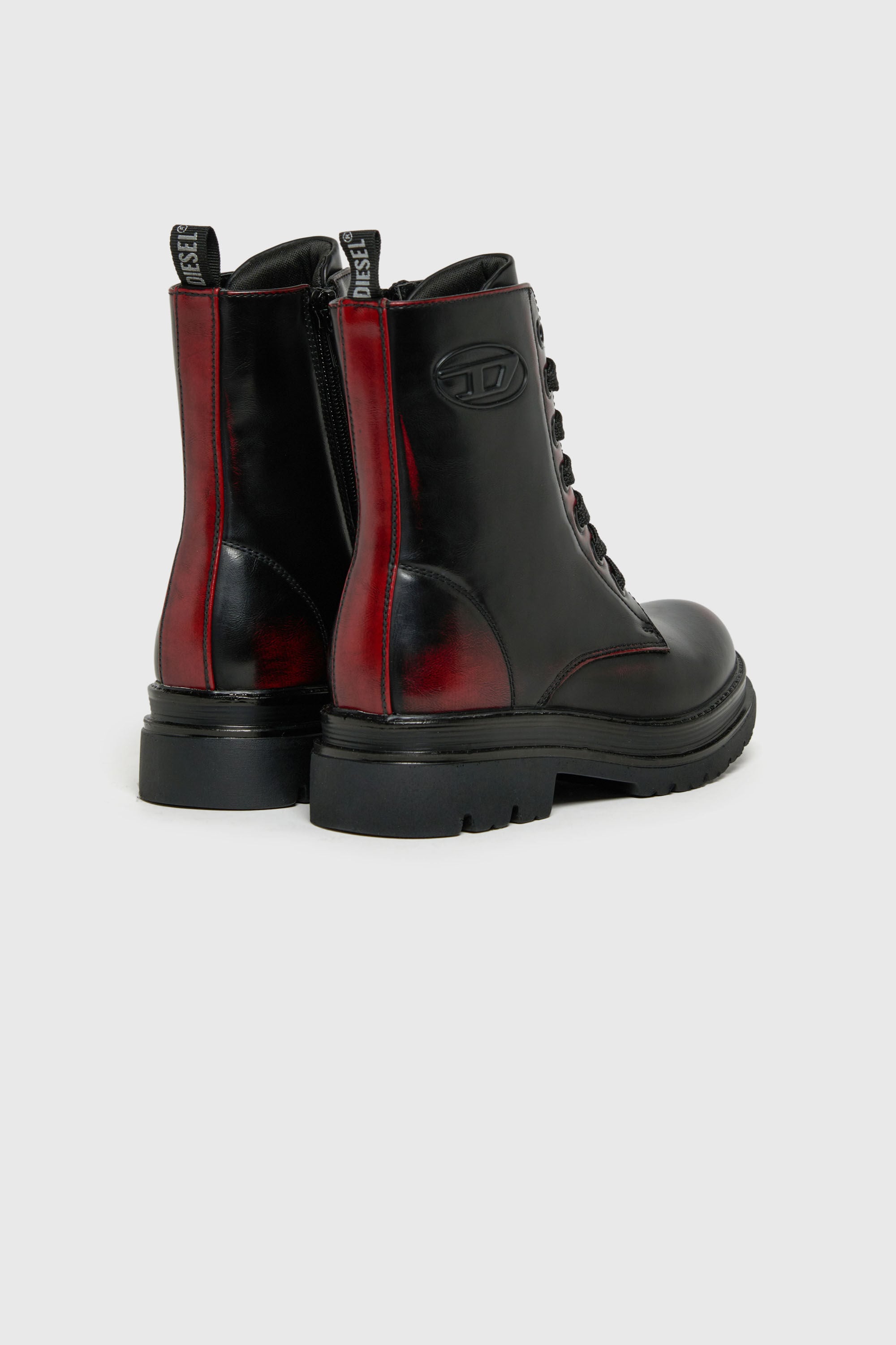 Diesel - D-ANFISTR-ABR, D-Anfistr - Stivali combat effetto bicolore Unisex in Nero - 3