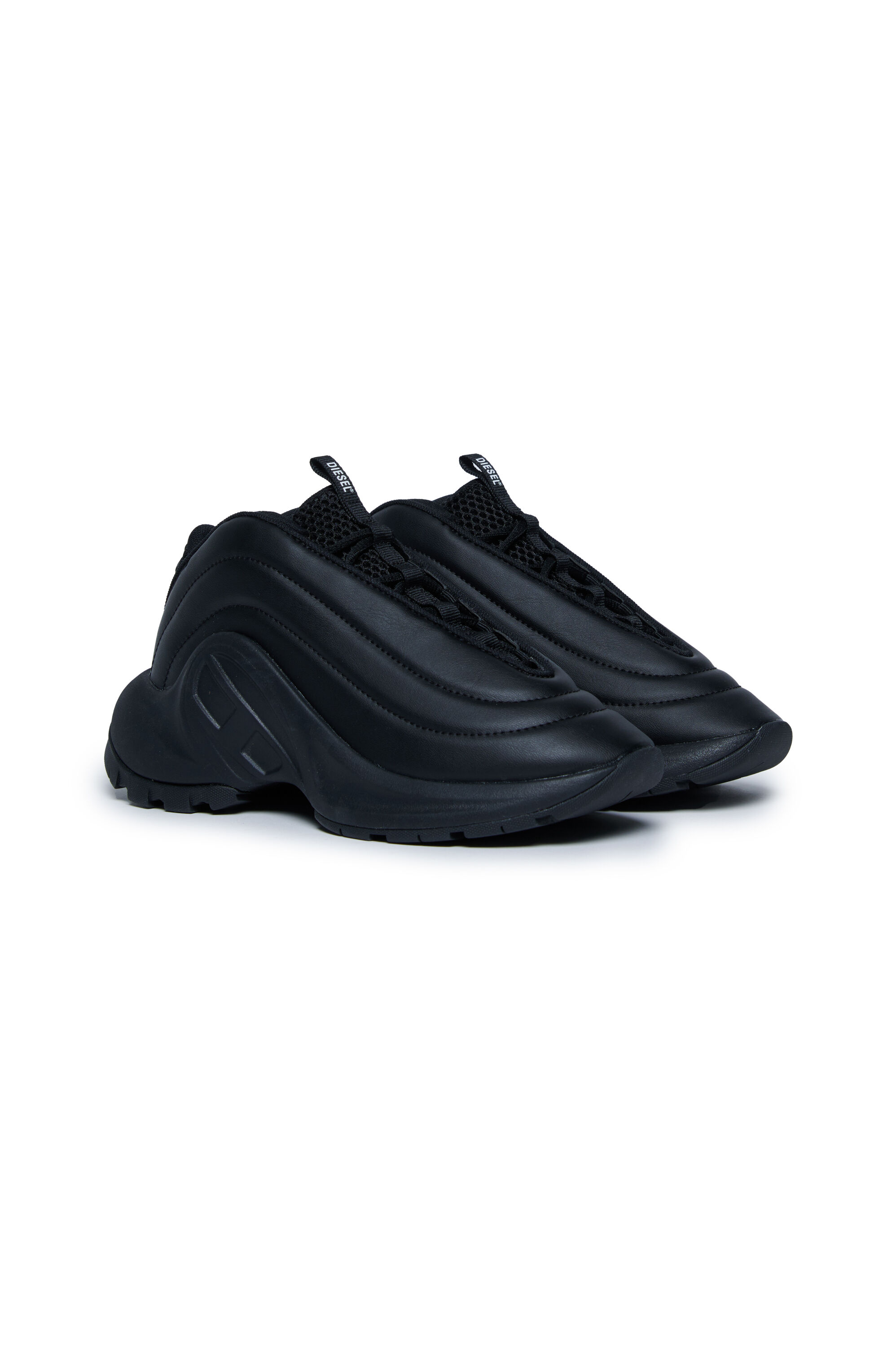 Diesel - S-D-RUNNER, Sneakers trapuntate monocromatiche Unisex in Nero - 2