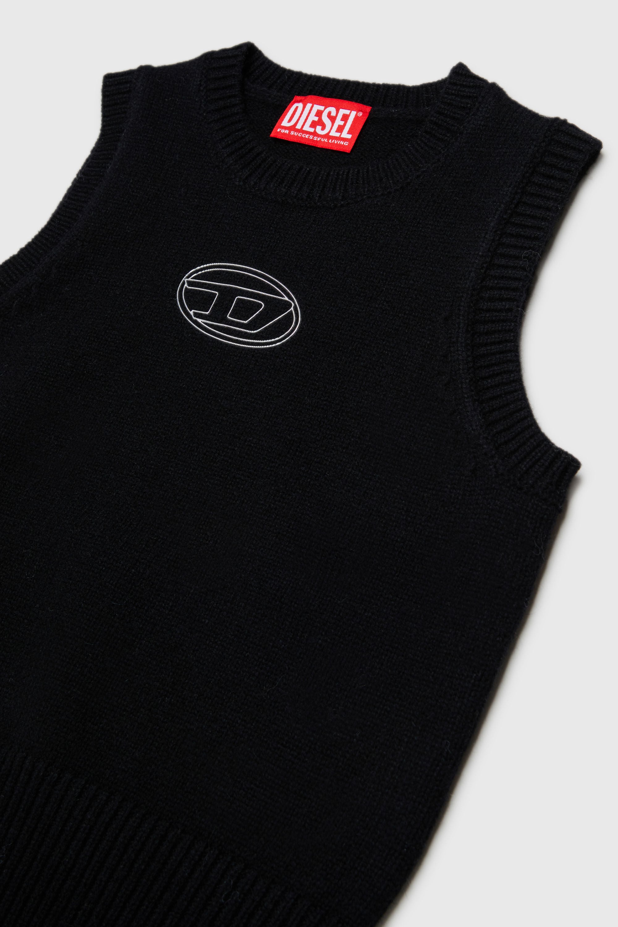 Diesel - KIMKY, Gilet in maglia arricchito con cachemire Donna in Nero - 3